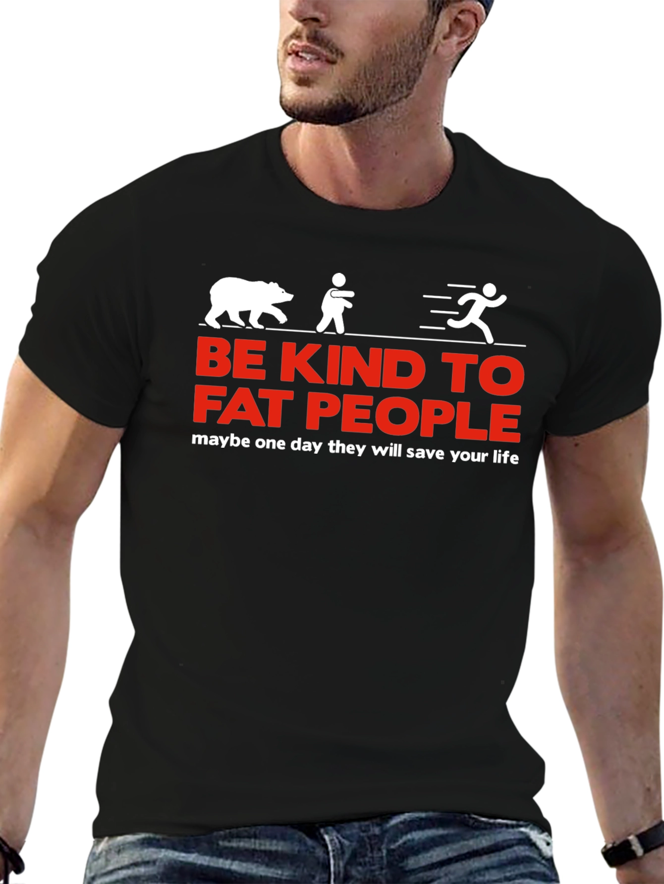 Black Humorous 'Be Kind' Graphic Tee view 6