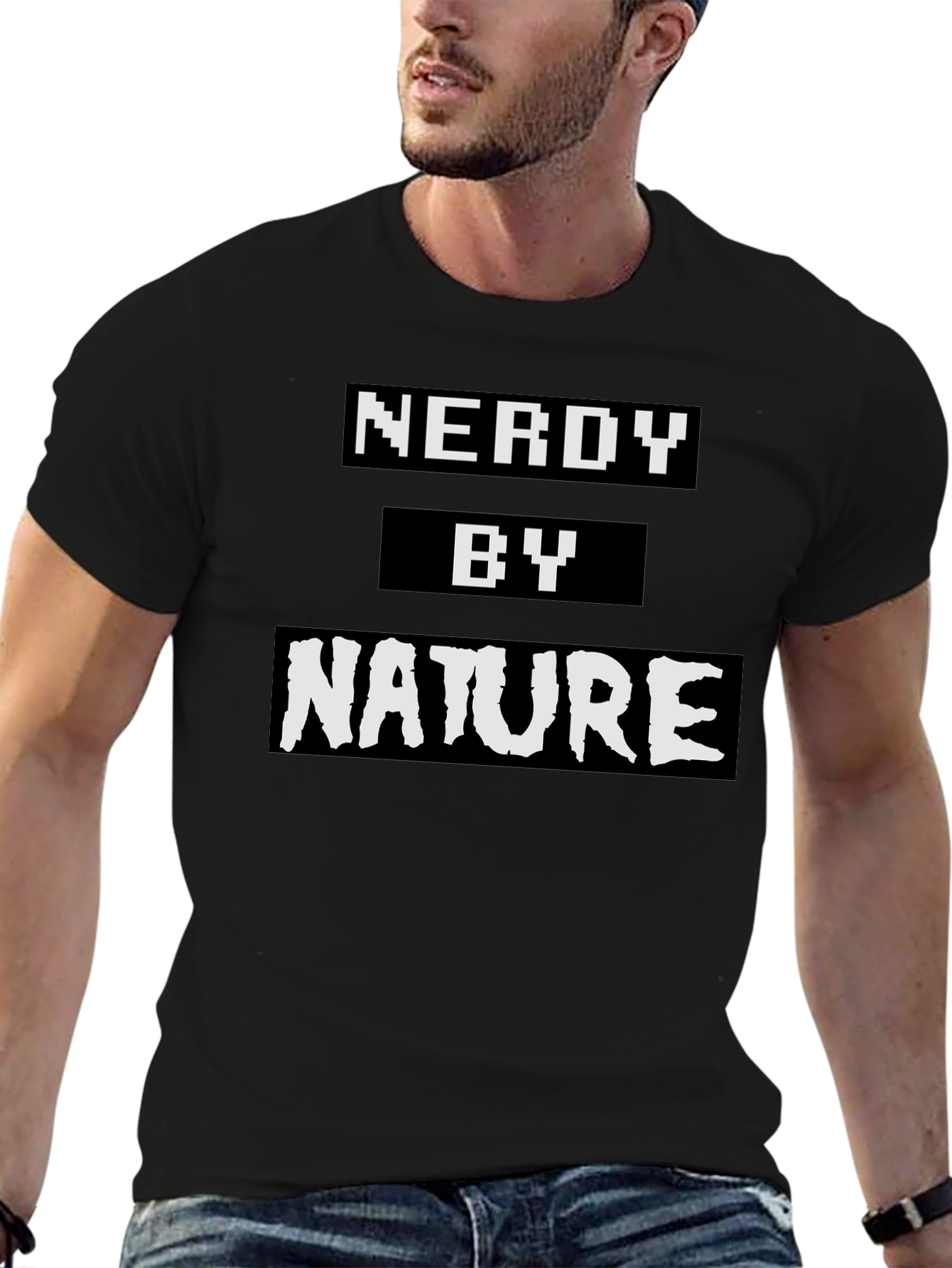 Black Nerdy By Nature Graphic Tee view 6