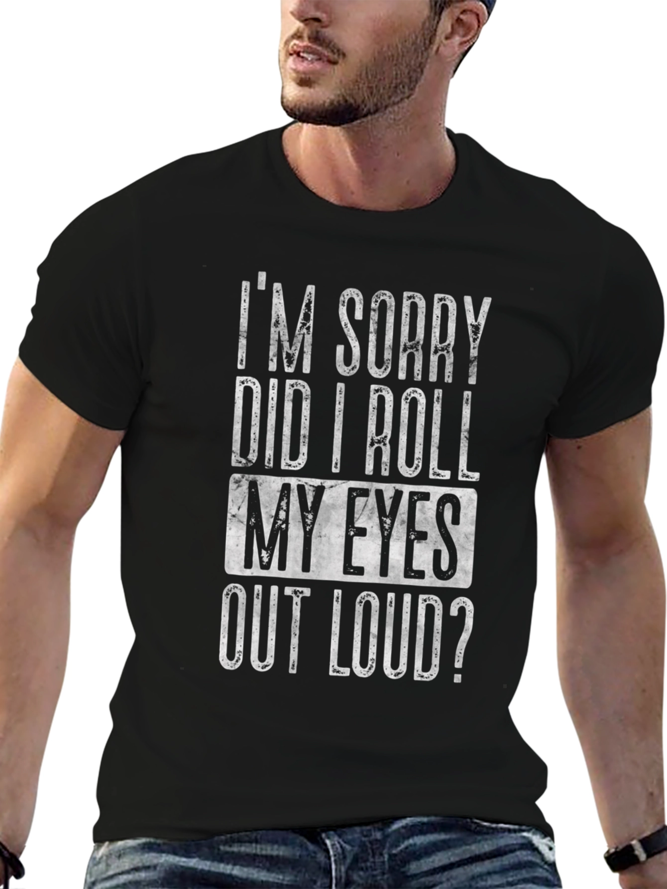 Black Funny Sarcastic Graphic T-Shirt view 6
