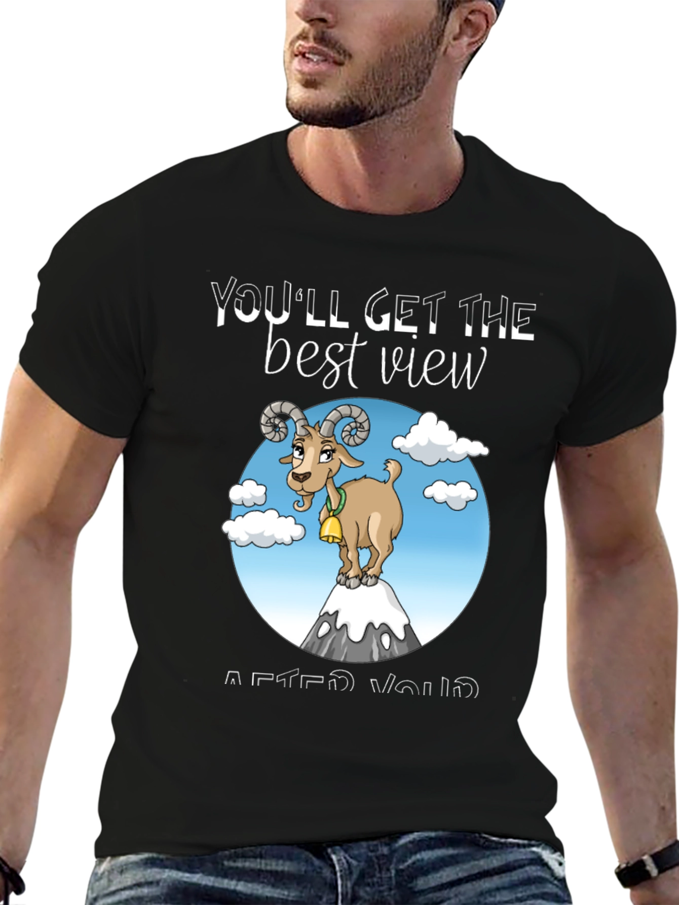 Black Mountain Goat T-Shirt - You'll Get the Best View view 6