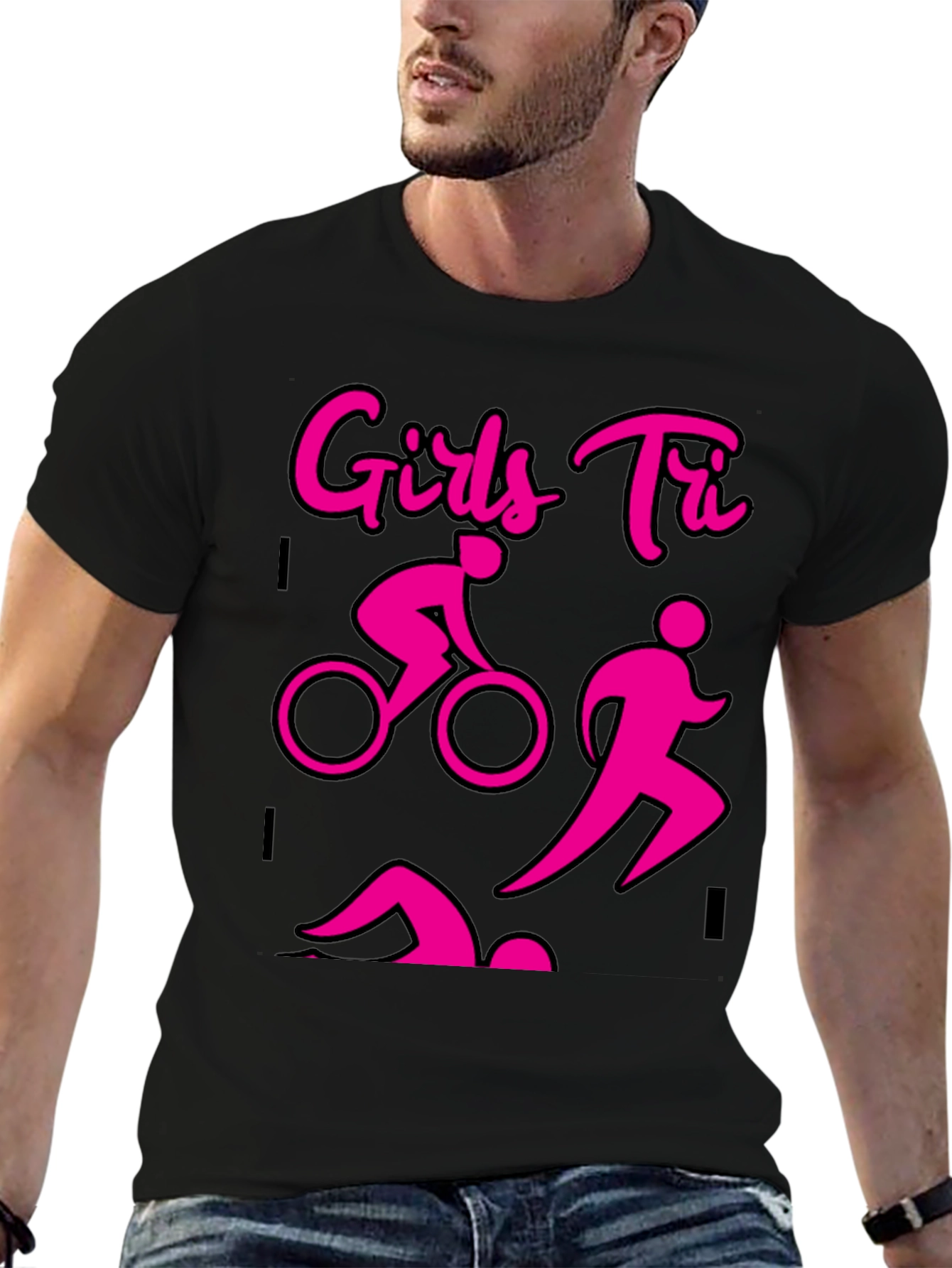 Girls Tri T-Shirt - Triathlon Design - 6