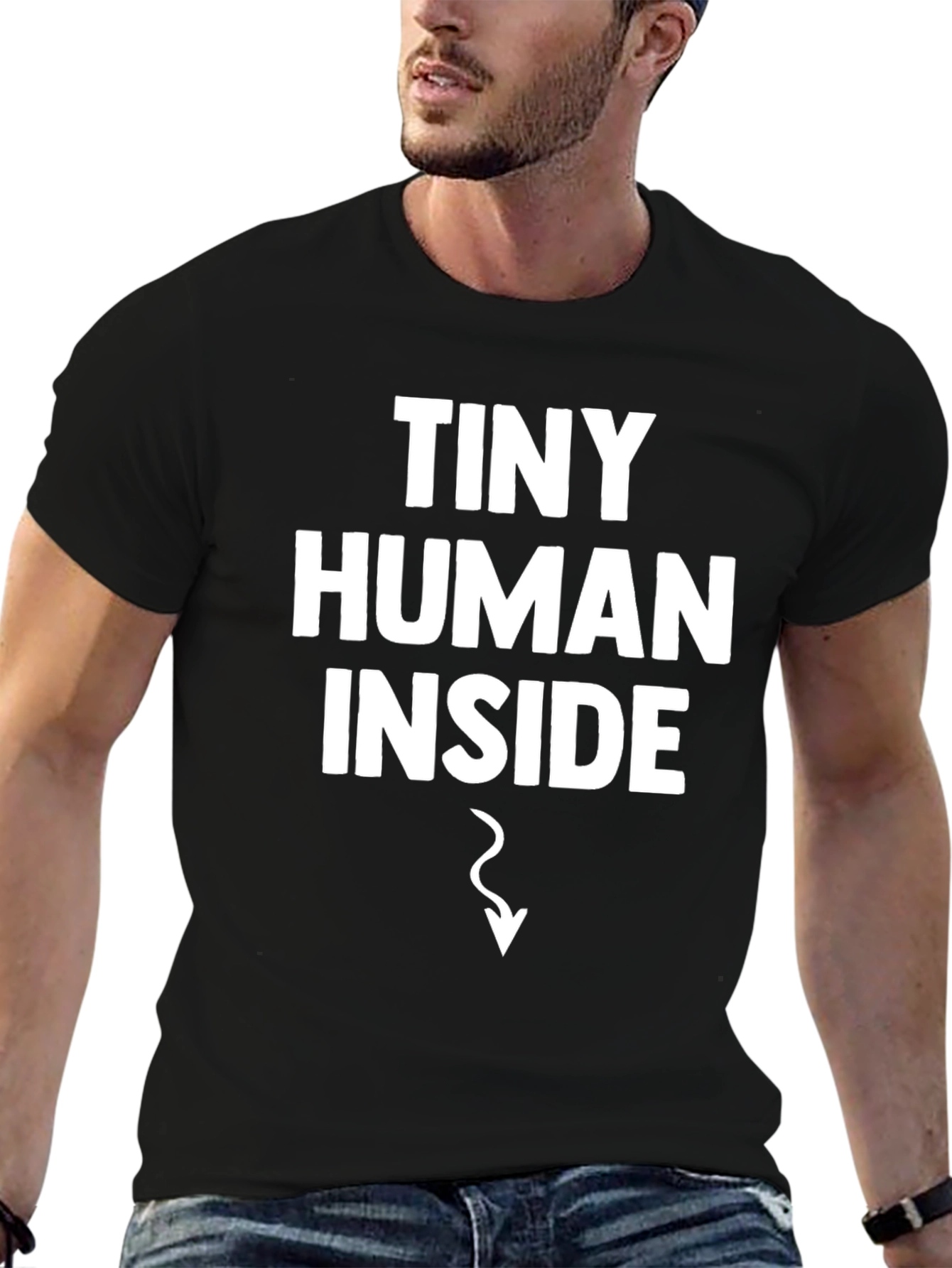 Funny Pregnancy Announcement T-Shirt - Tiny Human Inside - 6