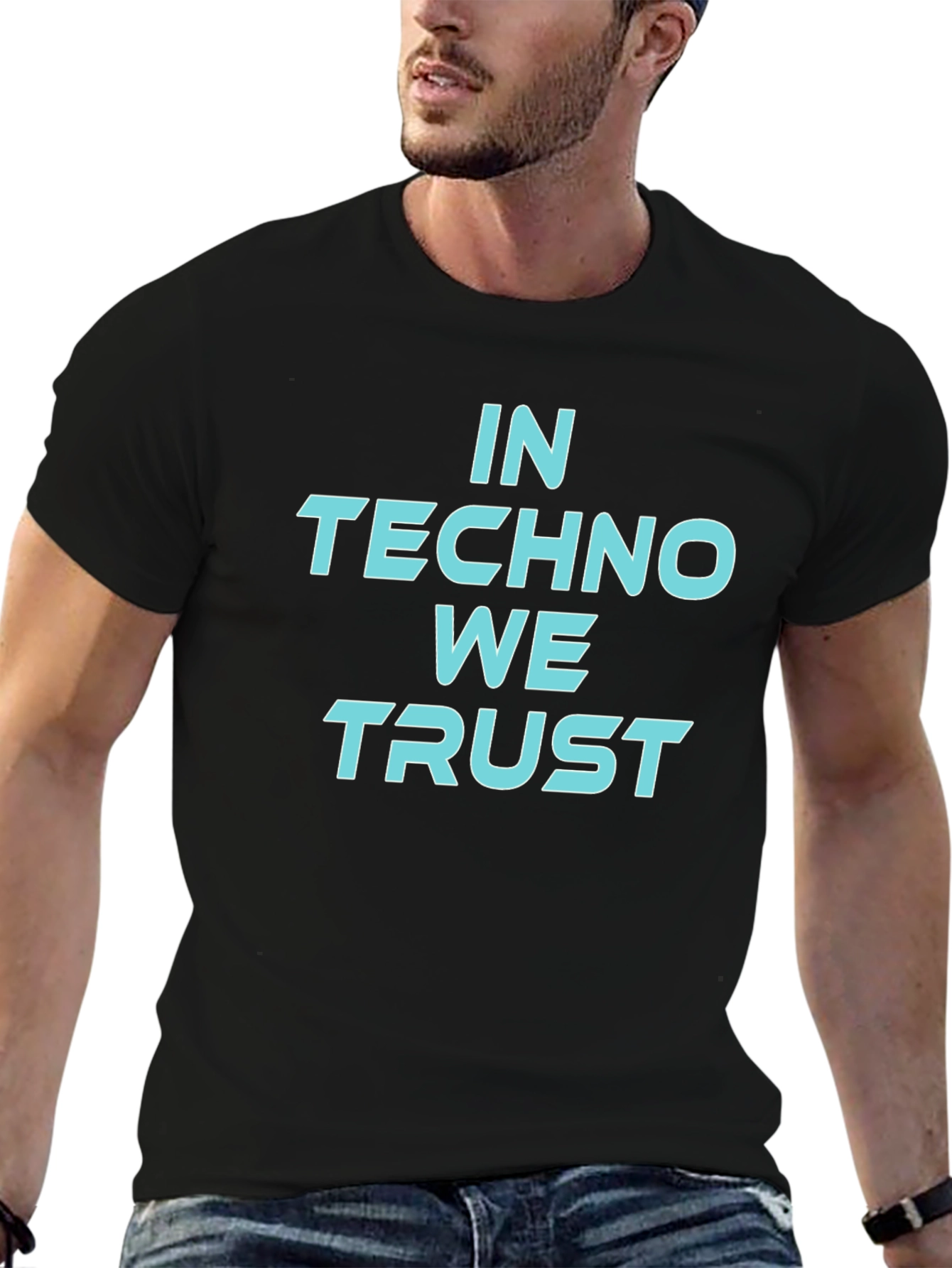 Black In Techno We Trust Graphic Tee view 6