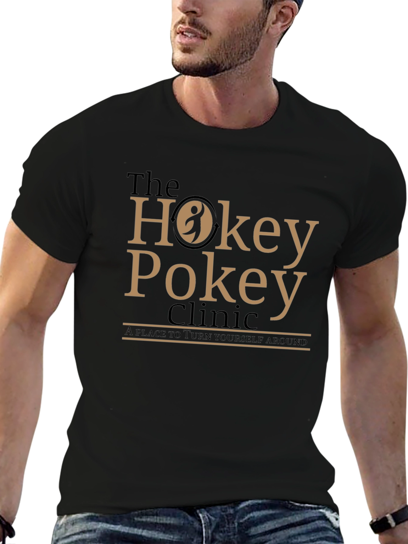 Black The Hokey Pokey Clinic T-Shirt - 'Turn Yourself Around' view 6