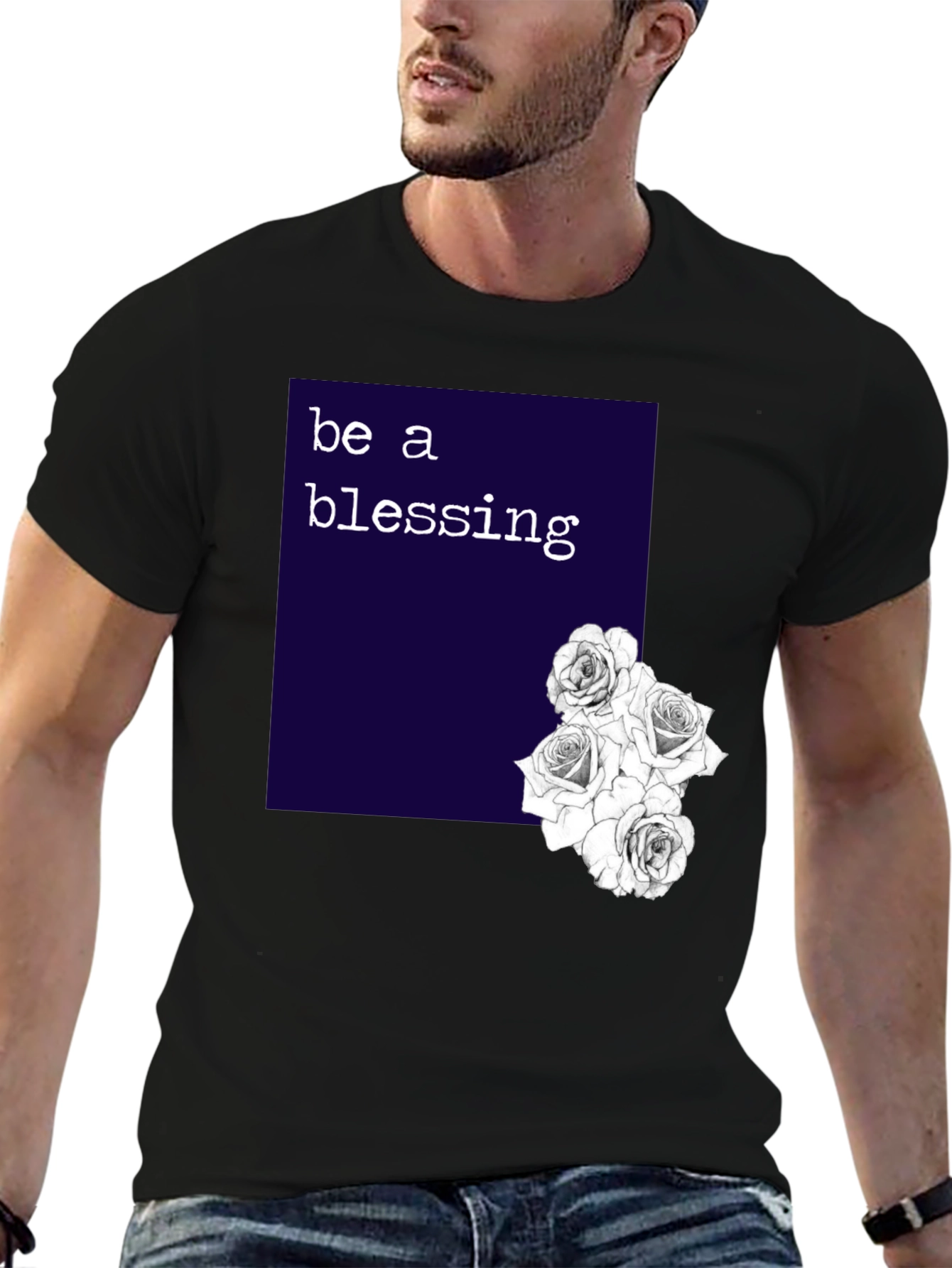Black Be a Blessing Graphic T-Shirt view 6