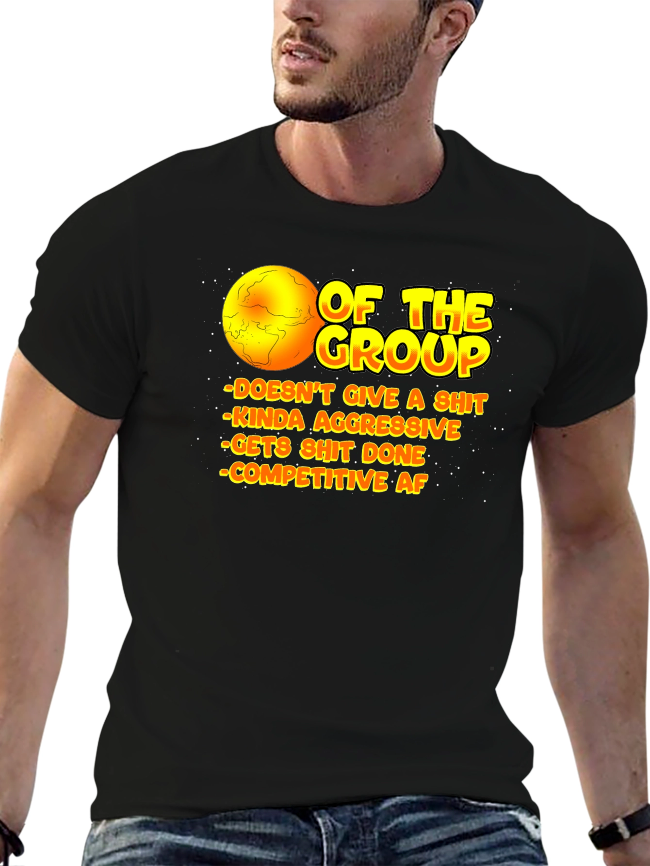 Black Of The Group Funny Graphic Tee view 6
