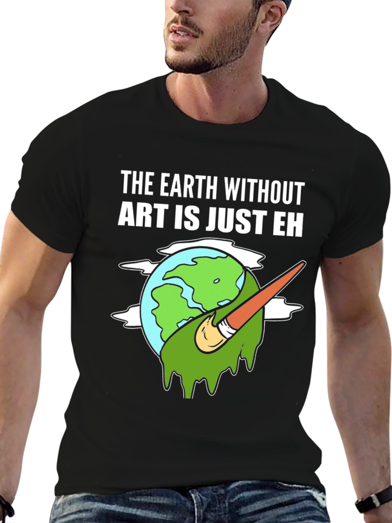 Black Art Lover Tee: Earth Without Art T-Shirt view 6