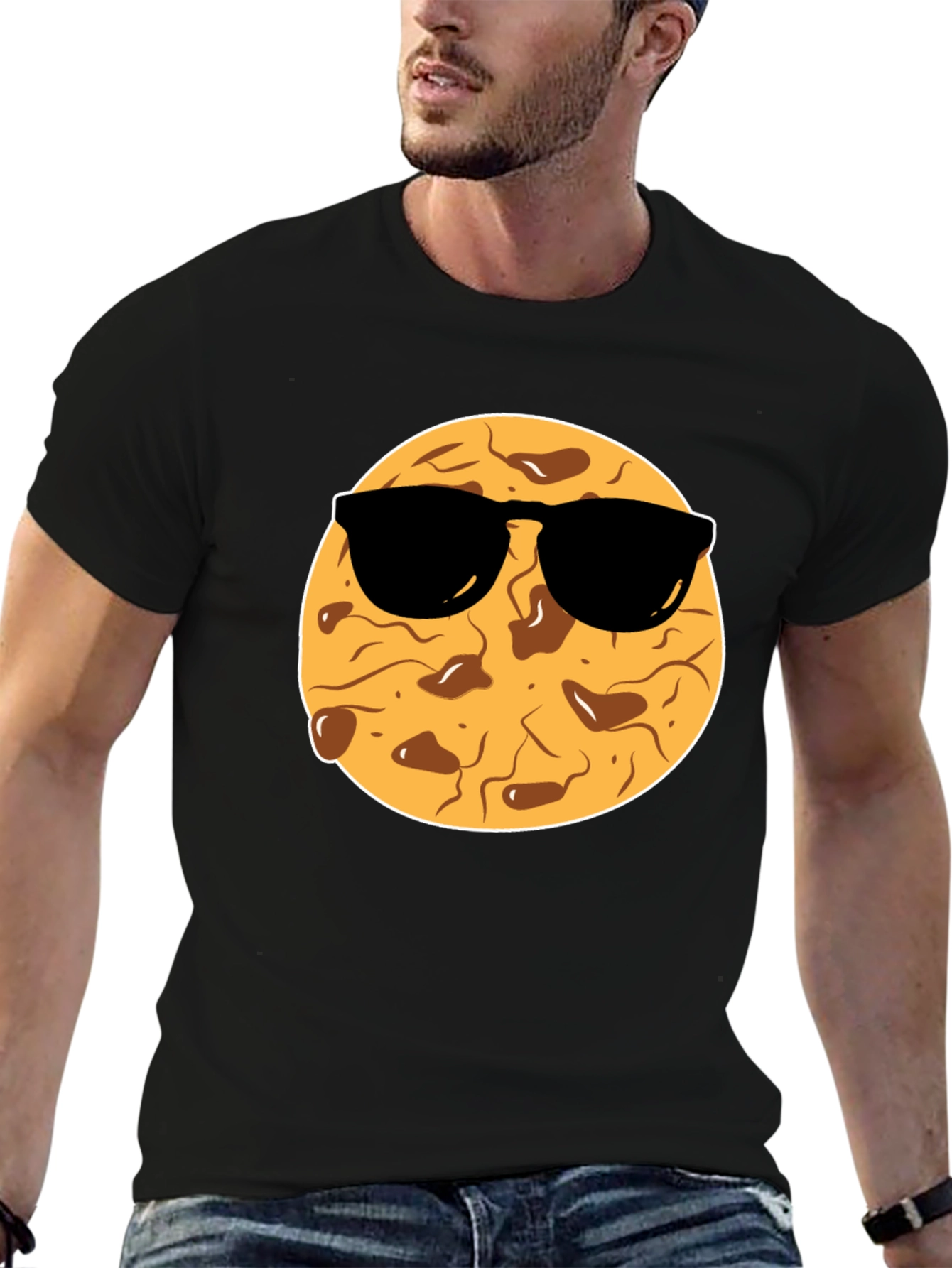 Black Cool Cookie Graphic Tee - Black T-Shirt view 6