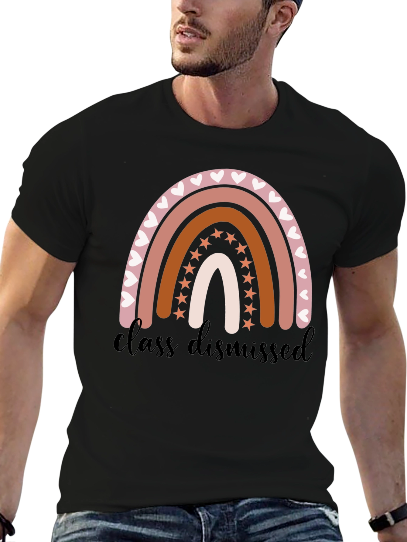 Black Class Dismissed Rainbow Graphic Tee view 6