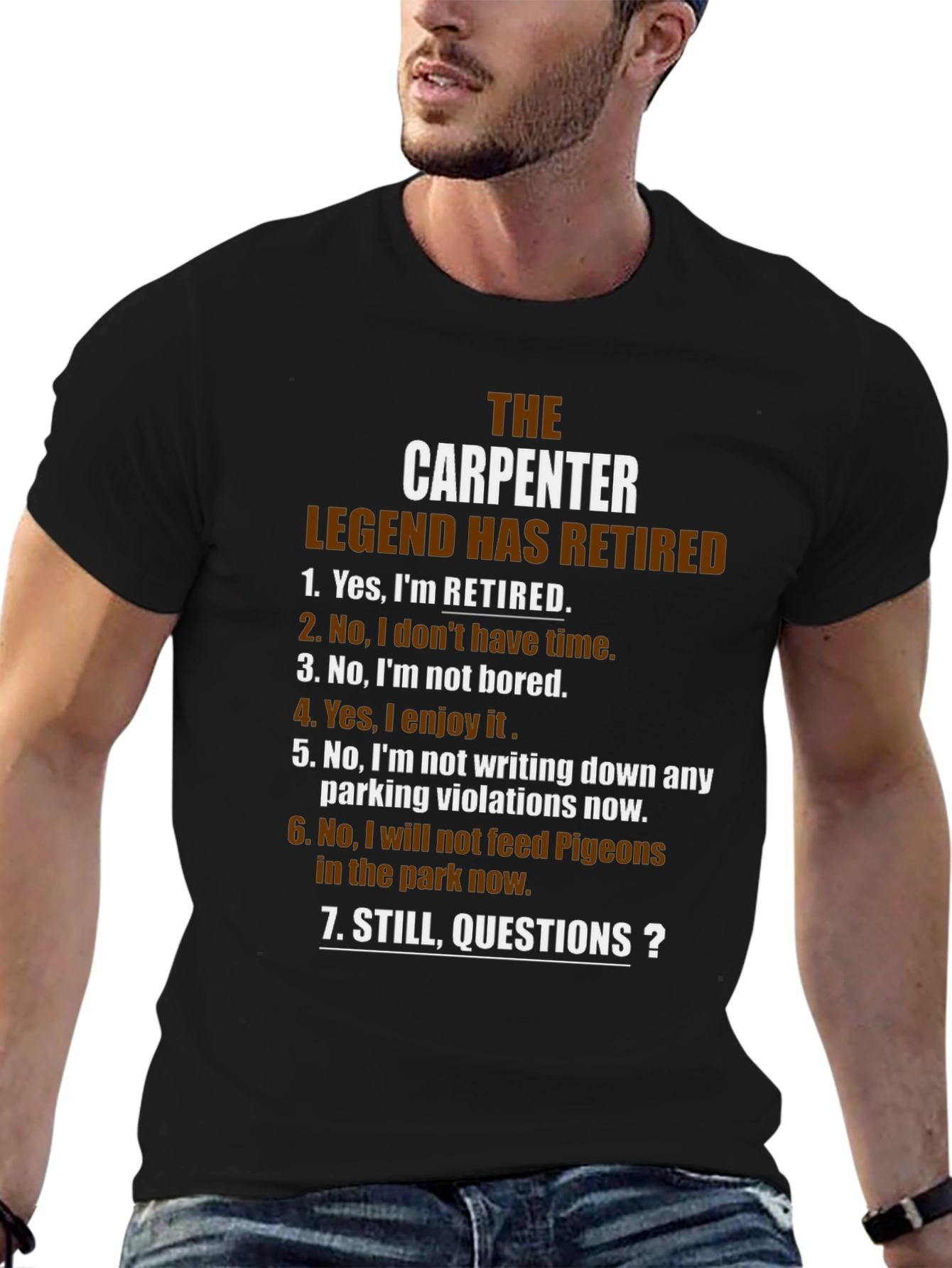 Black Carpenter Retired Legend T-Shirt view 6