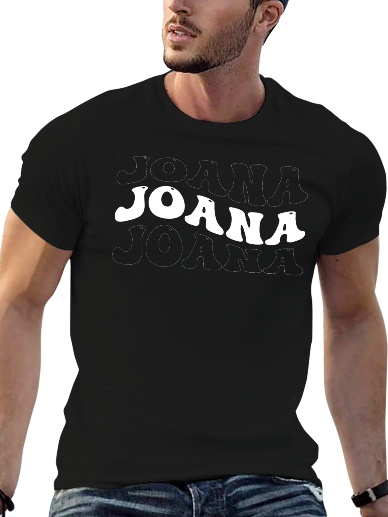 Black Joana Retro T-Shirt - Stylish Trendy Tee view 6