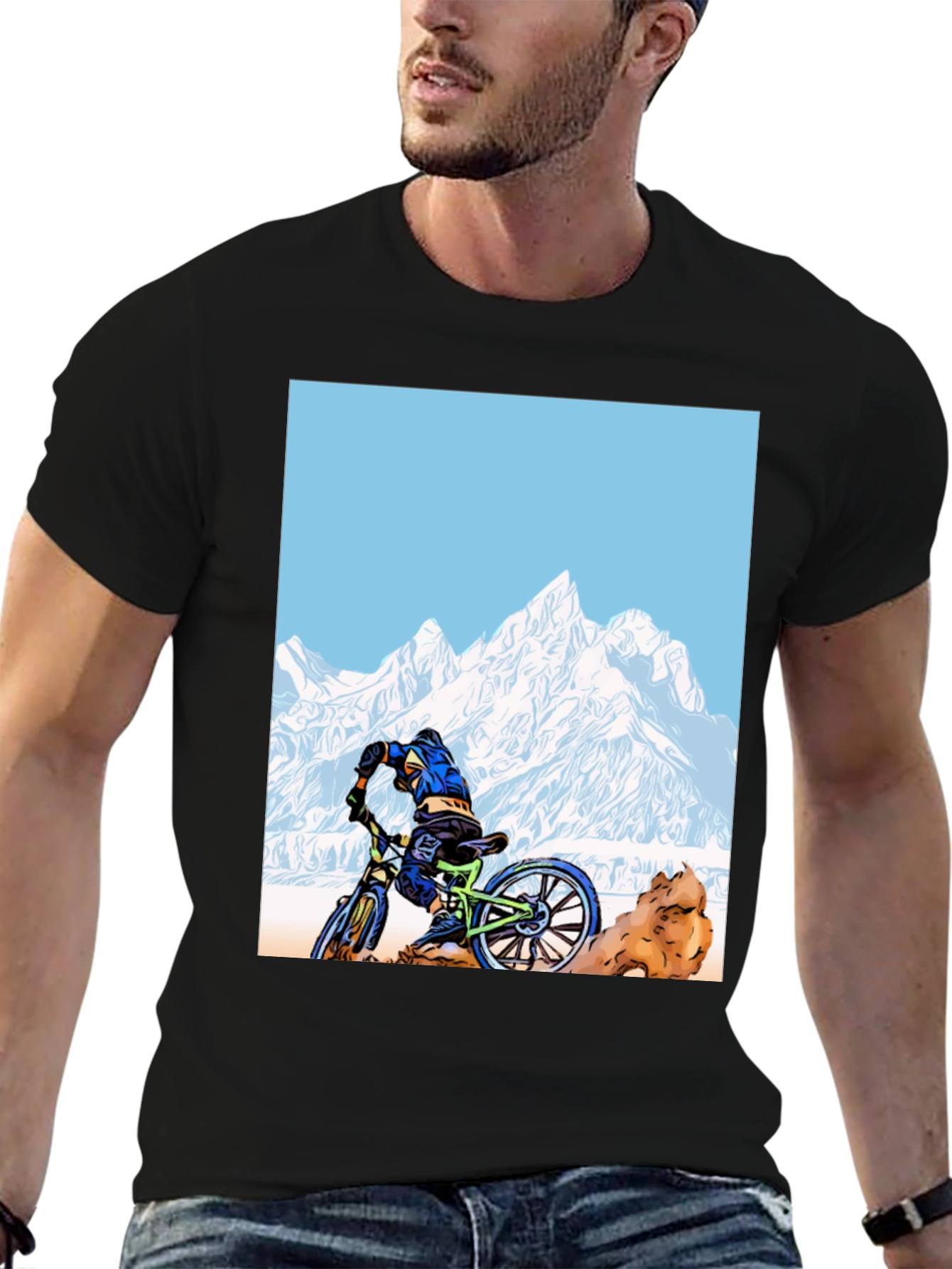 Black Mountain Biker Graphic Tee view 6