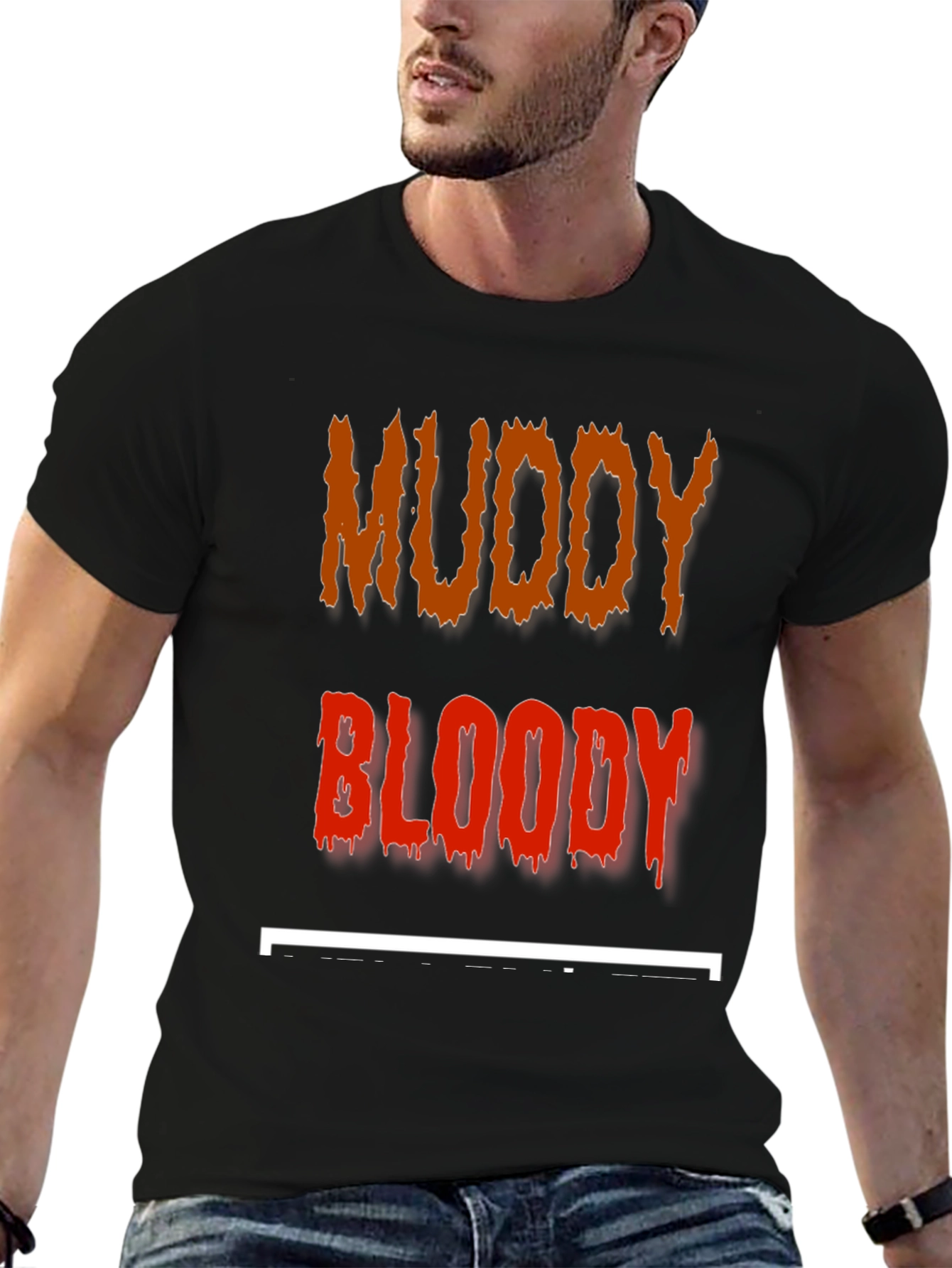 Black Muddy Bloody T-Shirt - Edgy Graphic Tee view 6