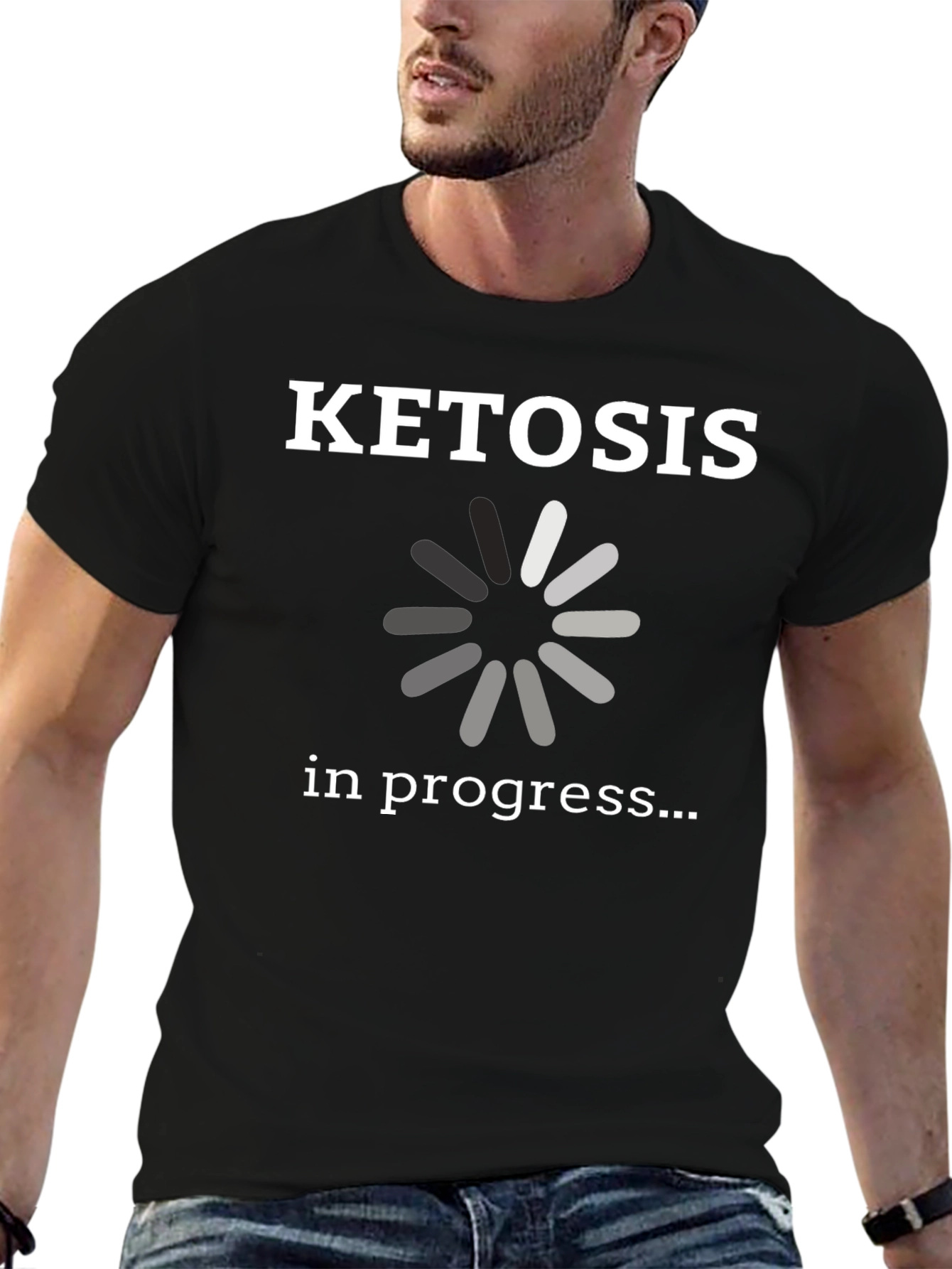 Black Ketosis in Progress Graphic T-Shirt view 6
