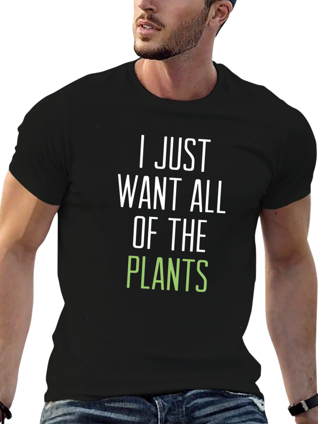 Black I Just Want All The Plants T-Shirt view 6