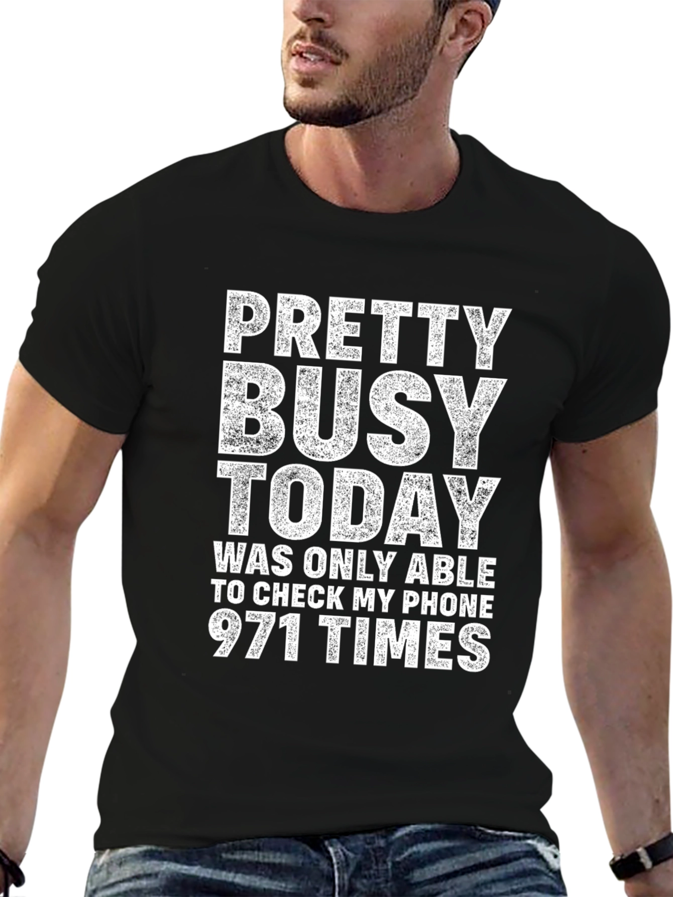 Black Pretty Busy Today Graphic T-Shirt view 6