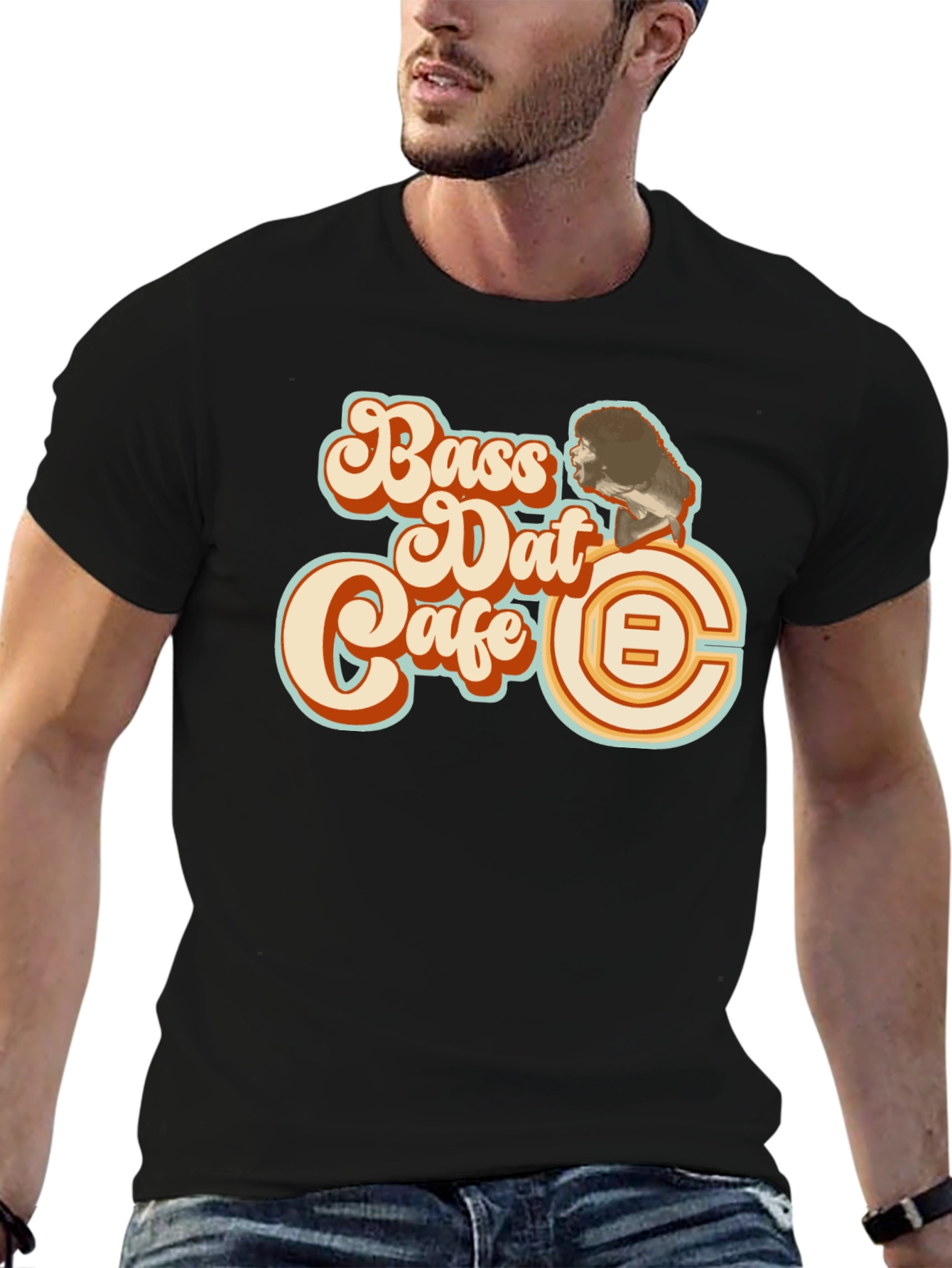 Black Bass Dat Cafe Black T-Shirt view 6