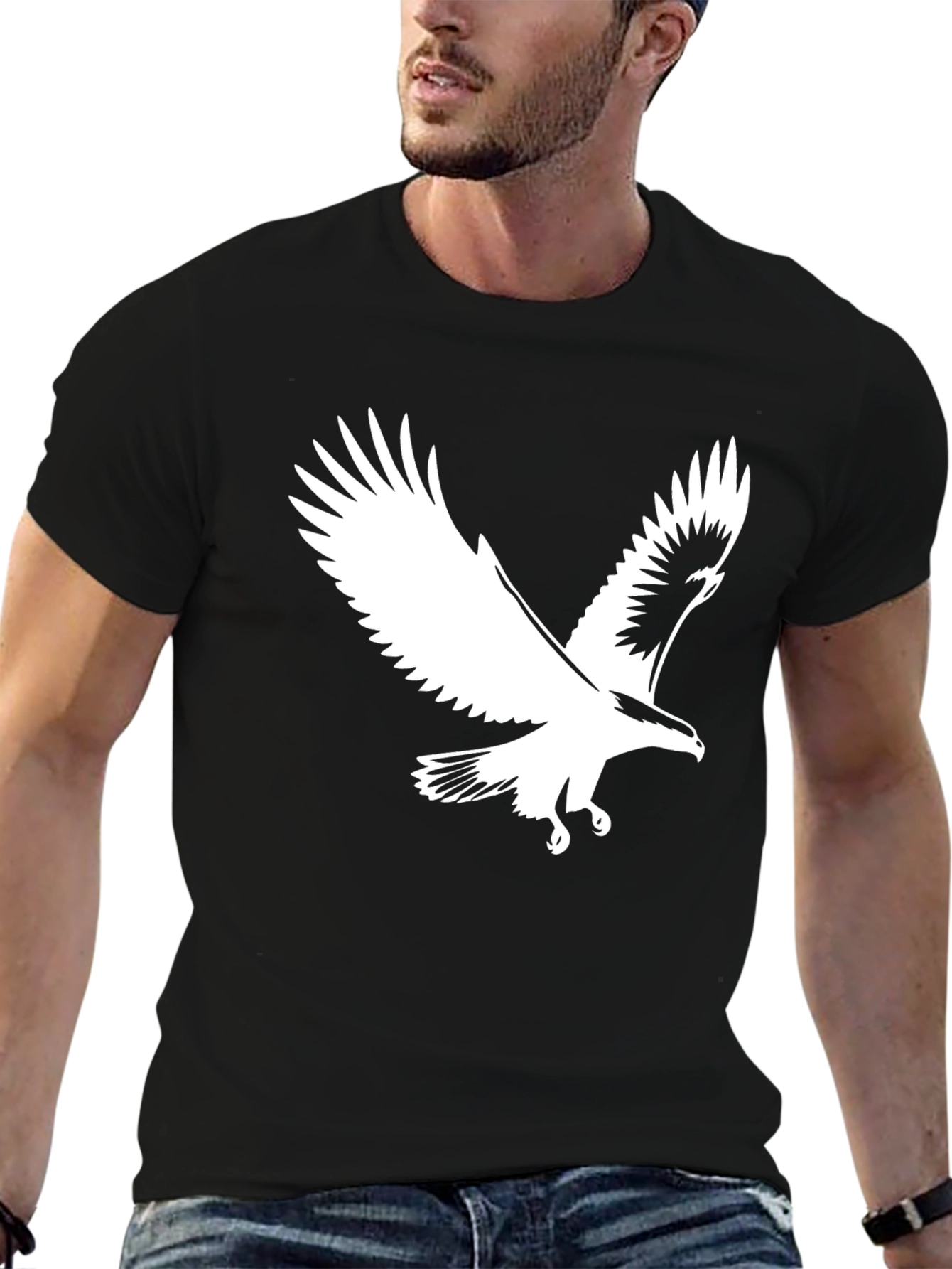 Black Eagle Graphic Tee - Men's Black T-Shirt view 6