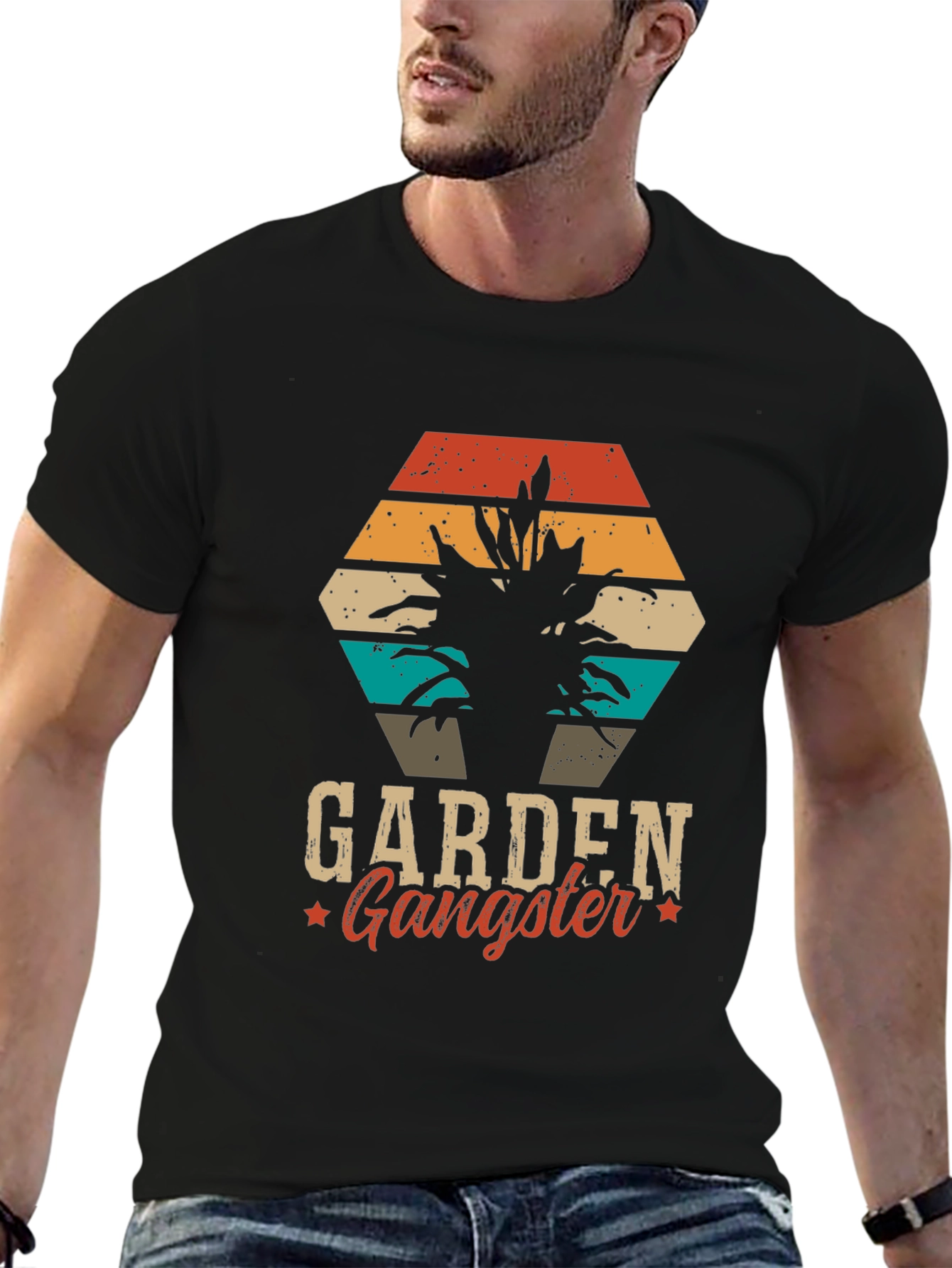 Black Garden Gangster Graphic Tee - Black T-Shirt view 6