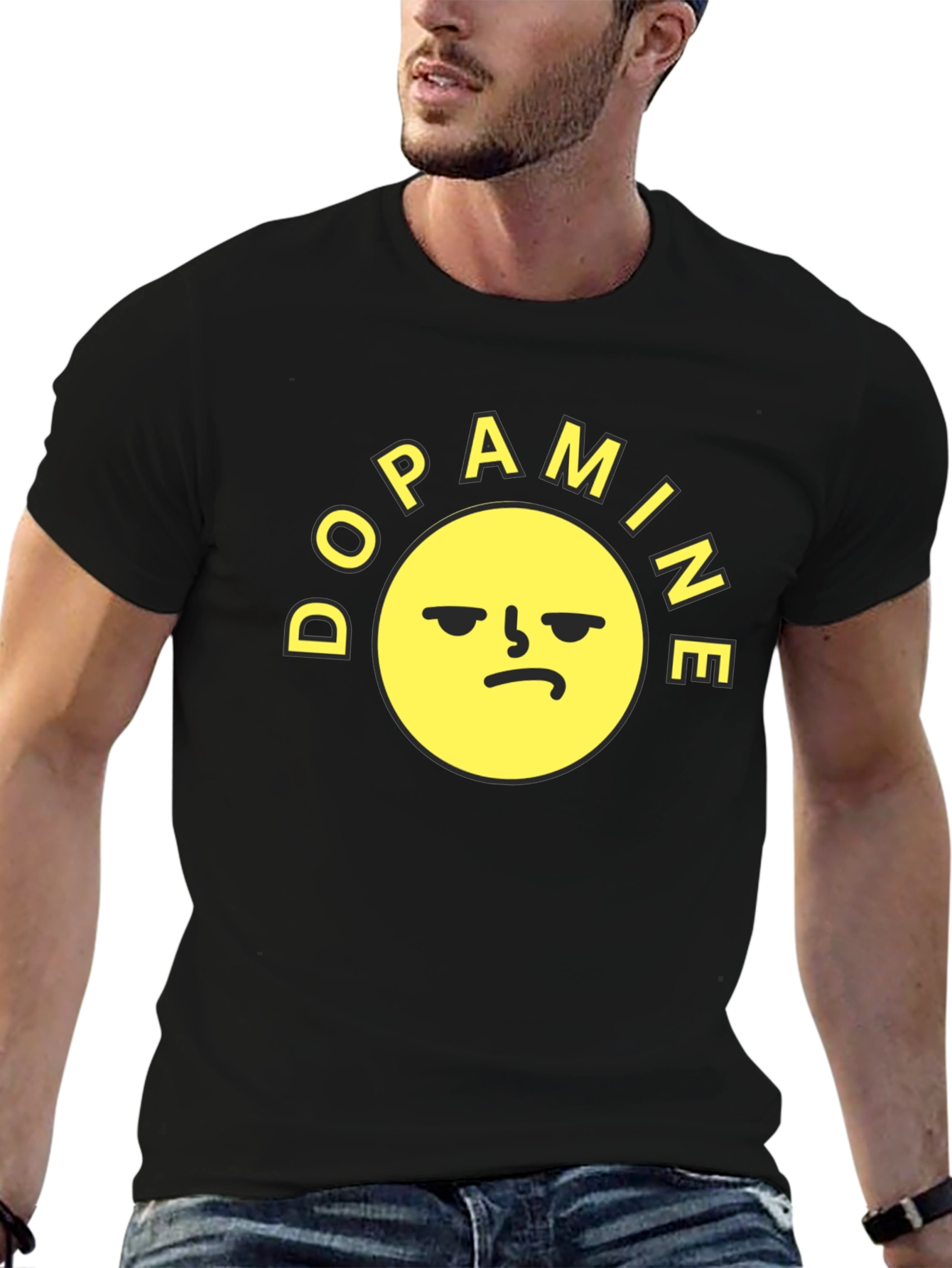 Black Dopamine Graphic T-Shirt - Express Your Mood! view 6