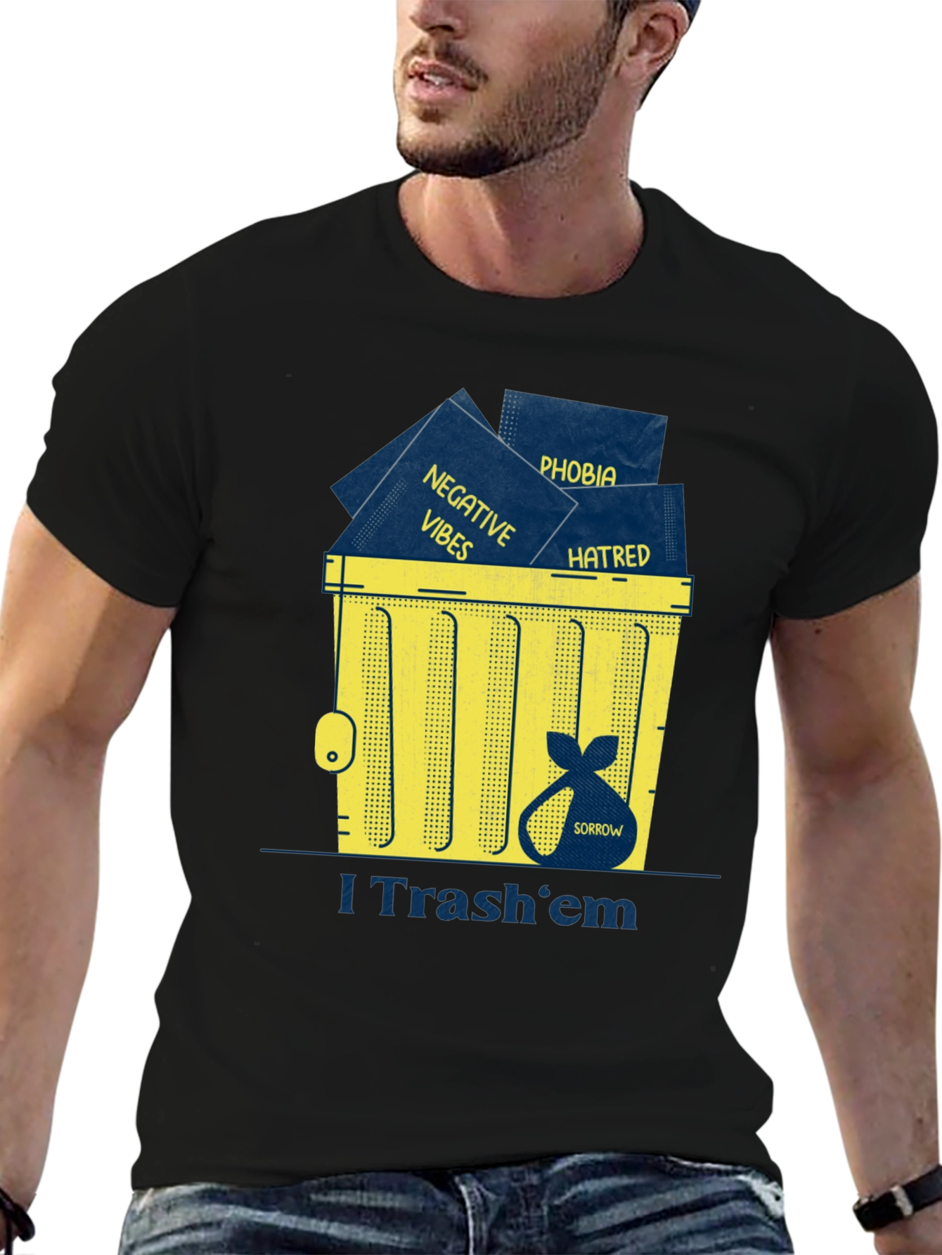 Black I Trash 'em T-Shirt view 6