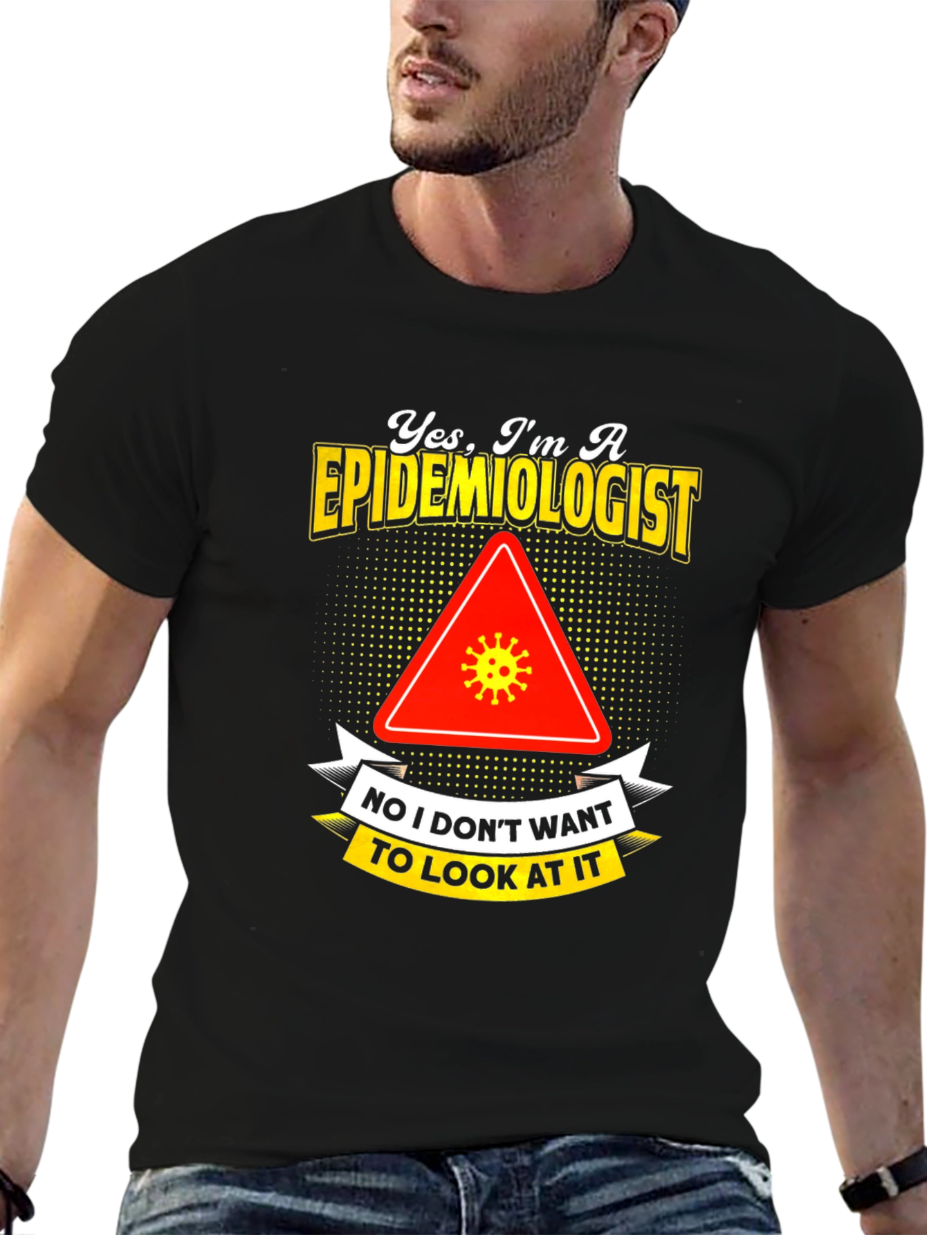 Black Epidemiologist Novelty Graphic T-Shirt view 6
