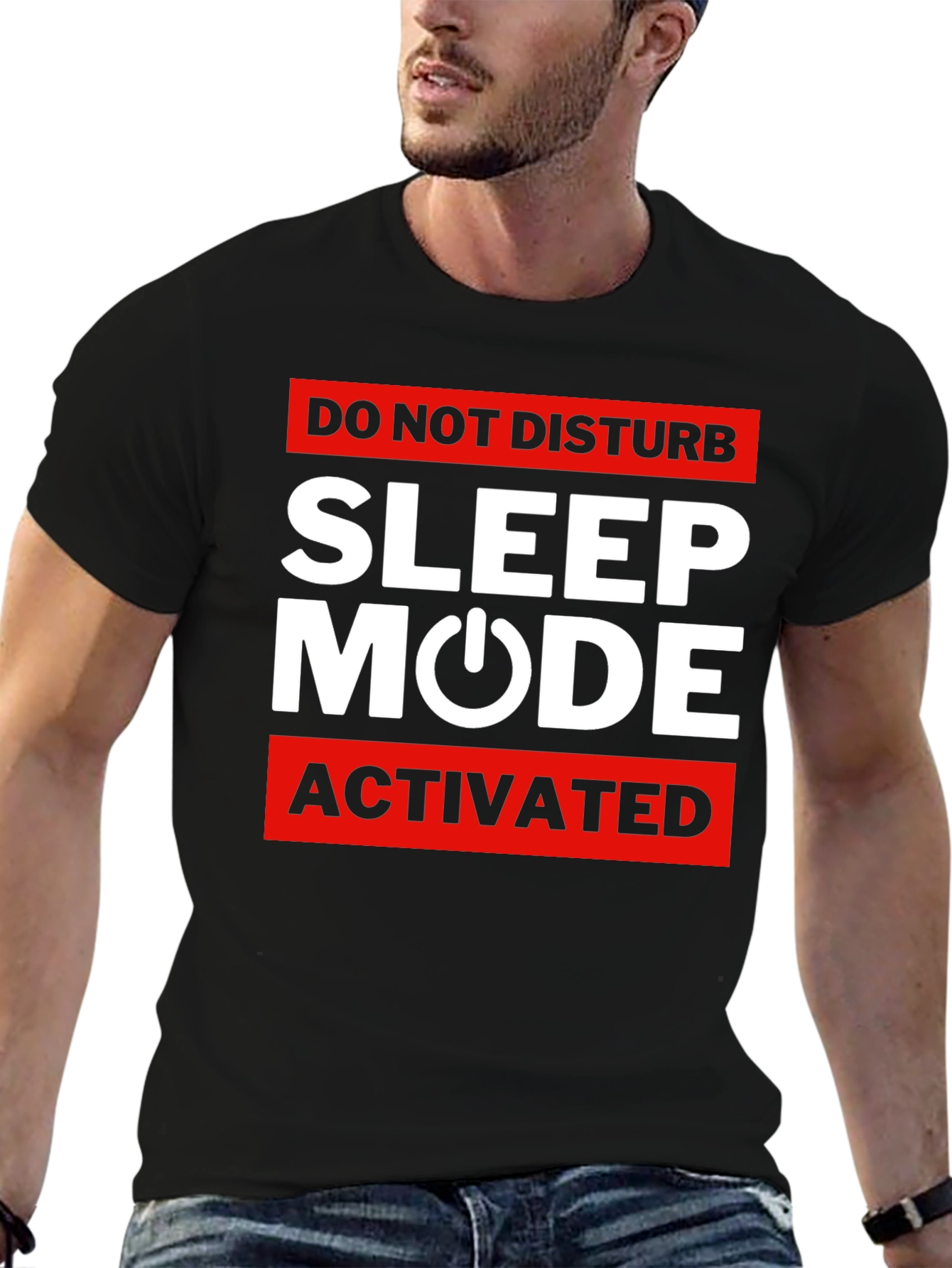 Black Sleep Mode Activated T-Shirt view 6