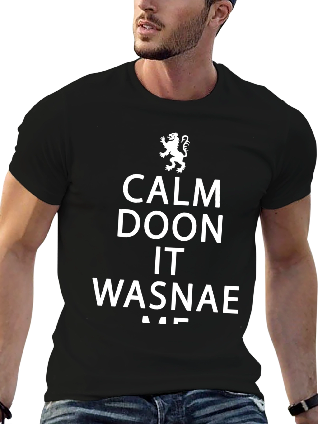 Black Calm Doon It Wasnae Me T-Shirt view 6