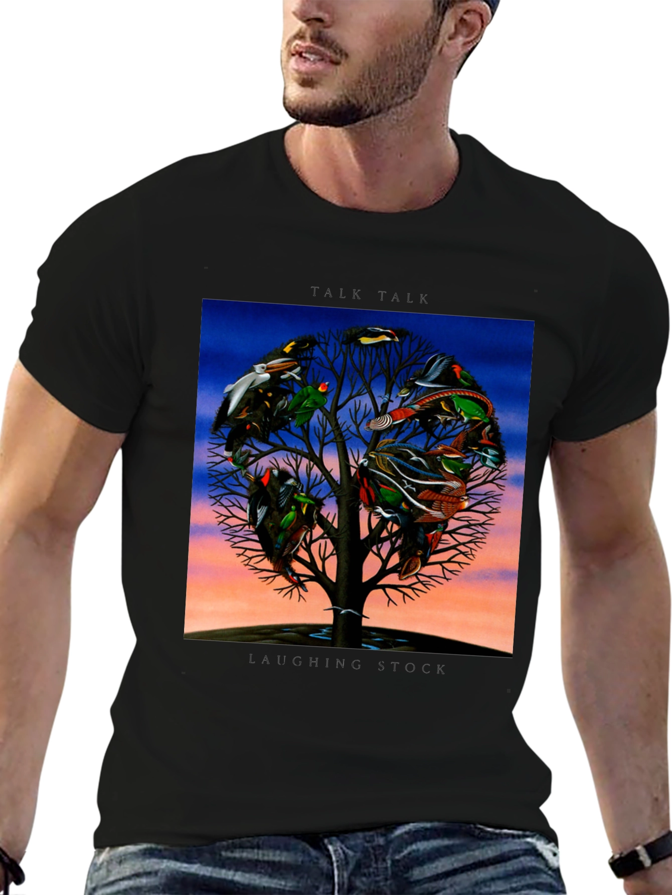 Black Bird Tree Graphic T-Shirt view 6