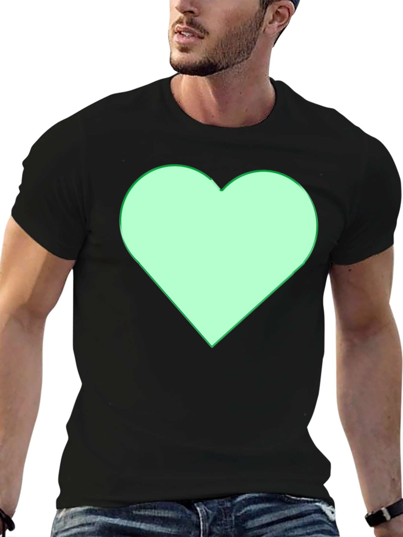 Black Heart Graphic Black T-Shirt view 6