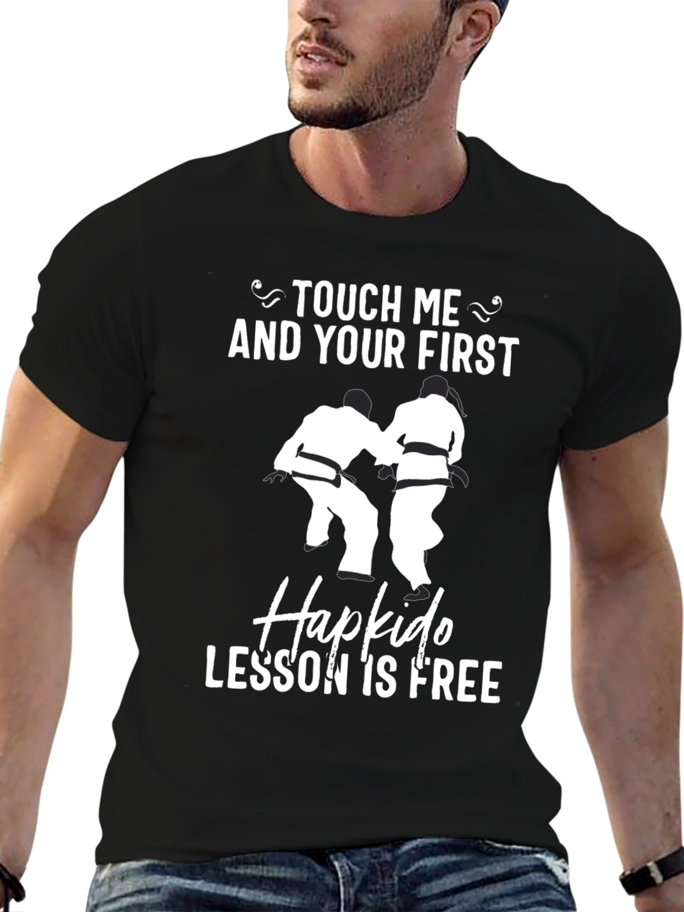 Black Hapkido Lesson Funny Graphic Tee view 6