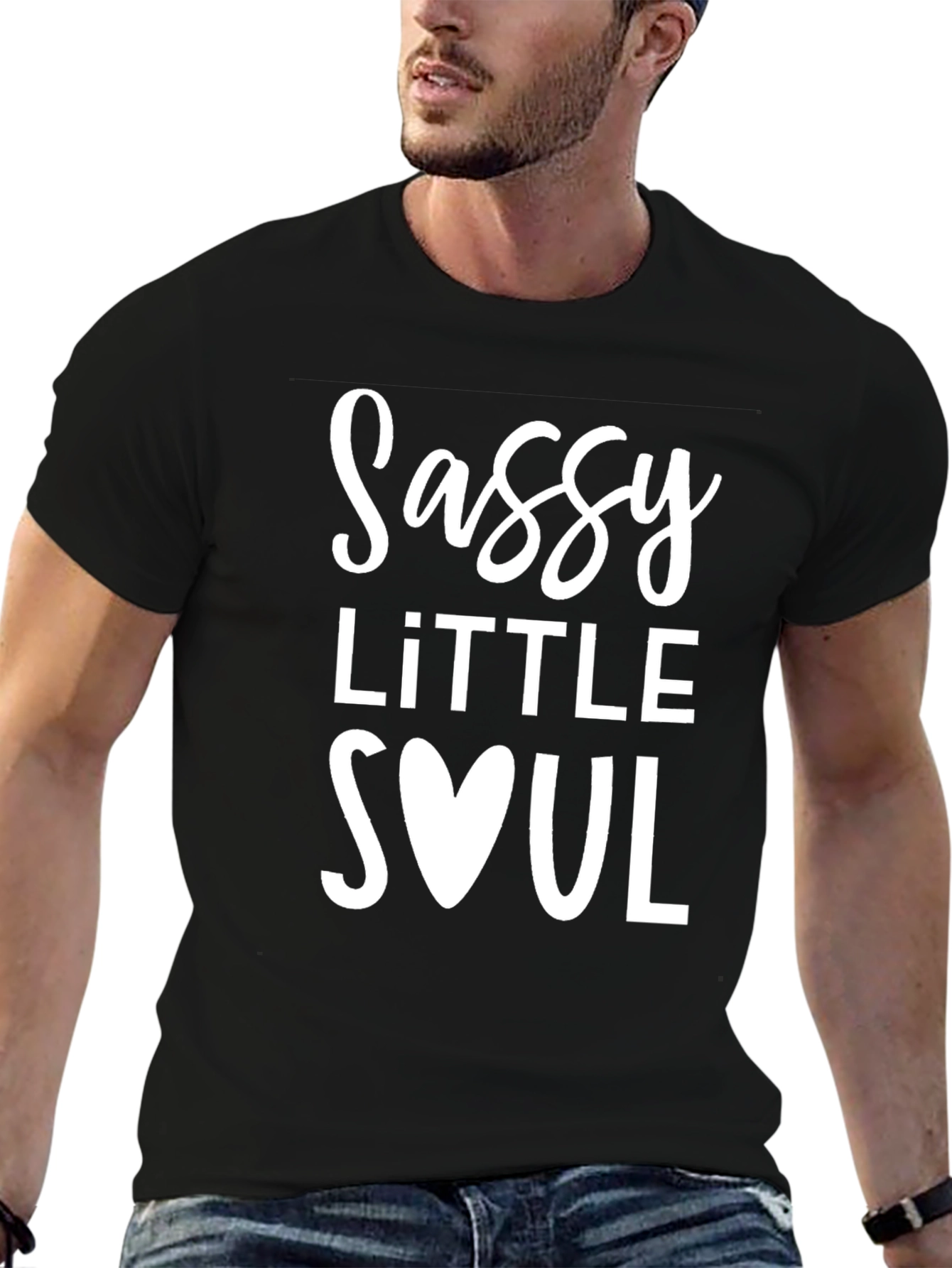 Black Sassy Little Soul Graphic Tee - Black view 6