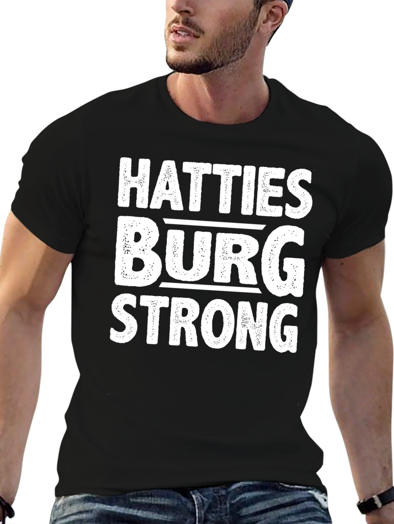 Black Hattiesburg Strong Graphic T-Shirt view 6