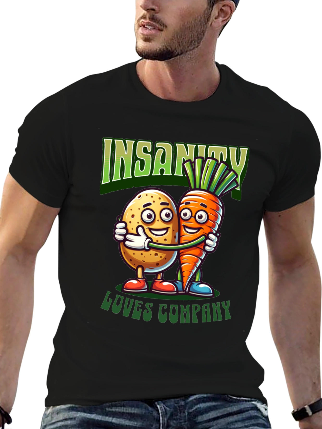 Black Insanity Loves Company Graphic Tee view 6