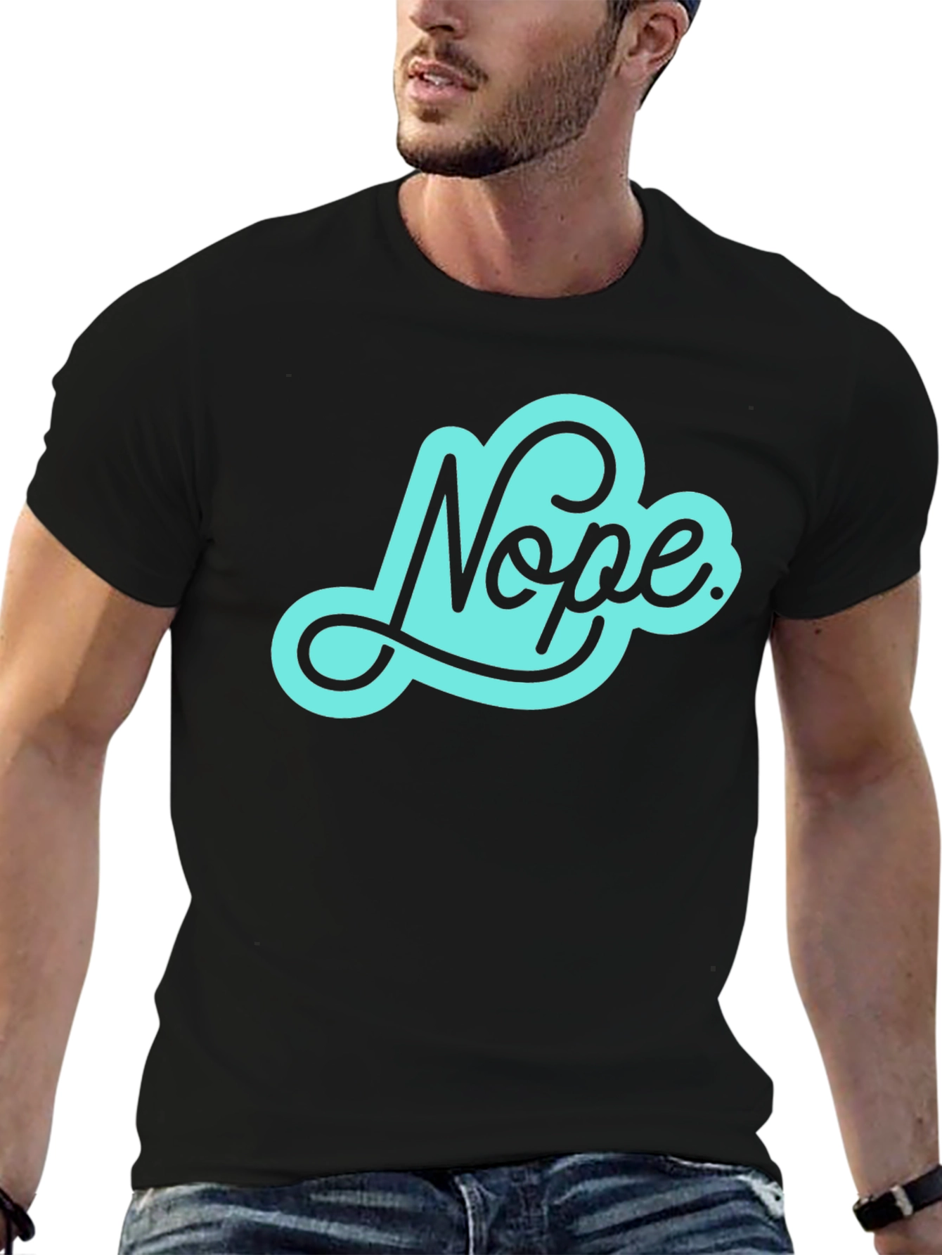 Black Nope Graphic Tee - Cool Casual Style view 6