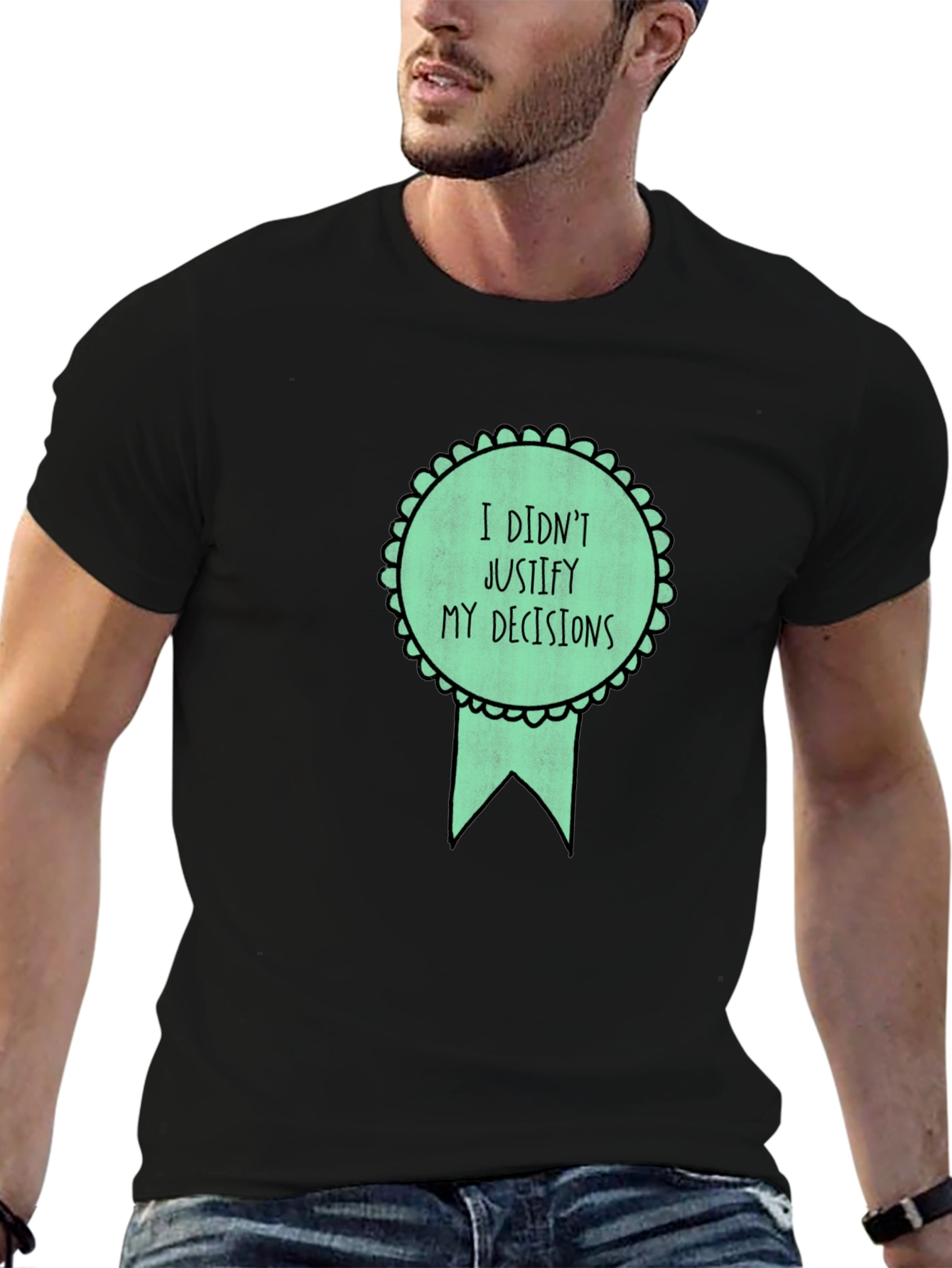 Black Funny 'I Didn't Justify' T-Shirt view 6