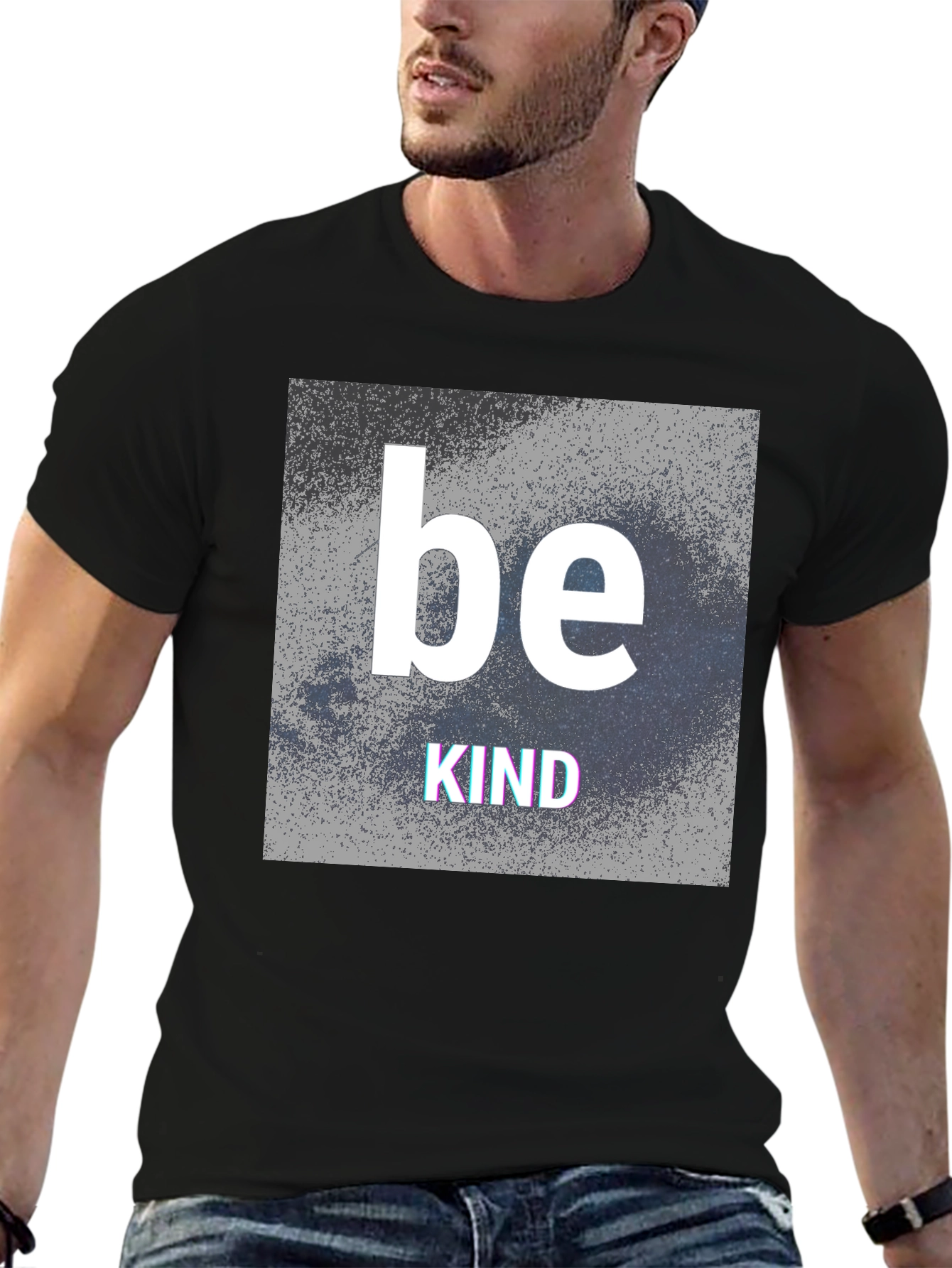 Black Be Kind Graphic T-Shirt - Black Crew Neck Tee view 6