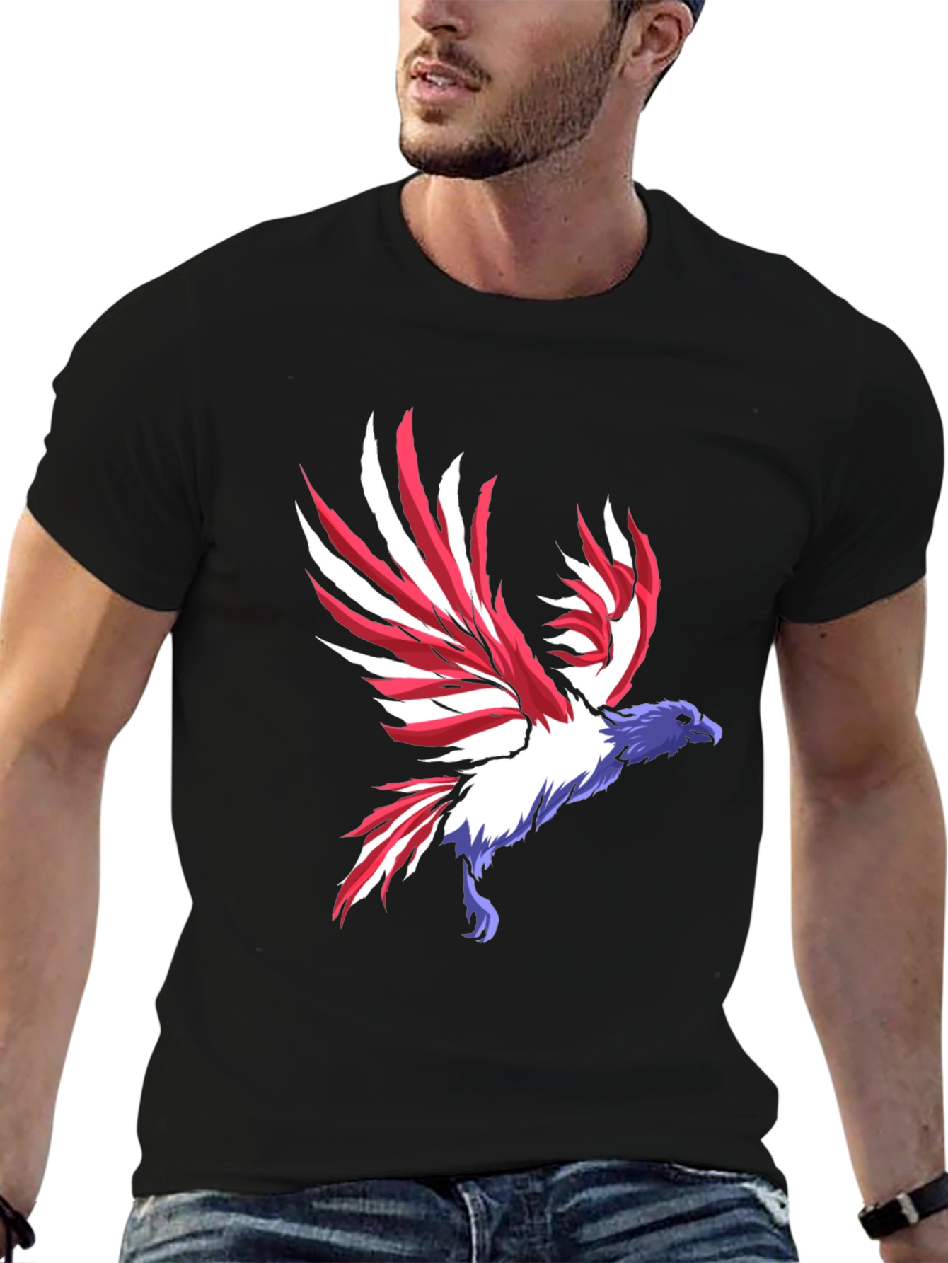Black American Eagle Graphic Tee view 6