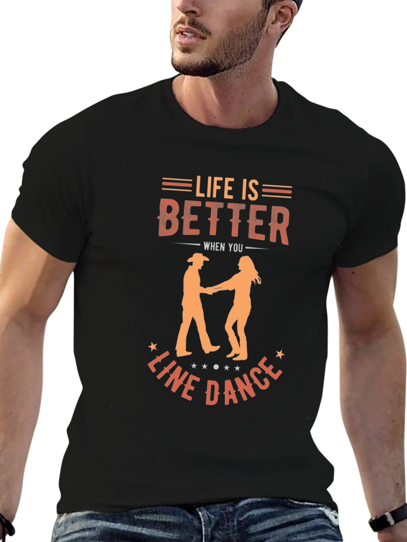 Black Line Dance T-Shirt - Life is Better Tee view 6