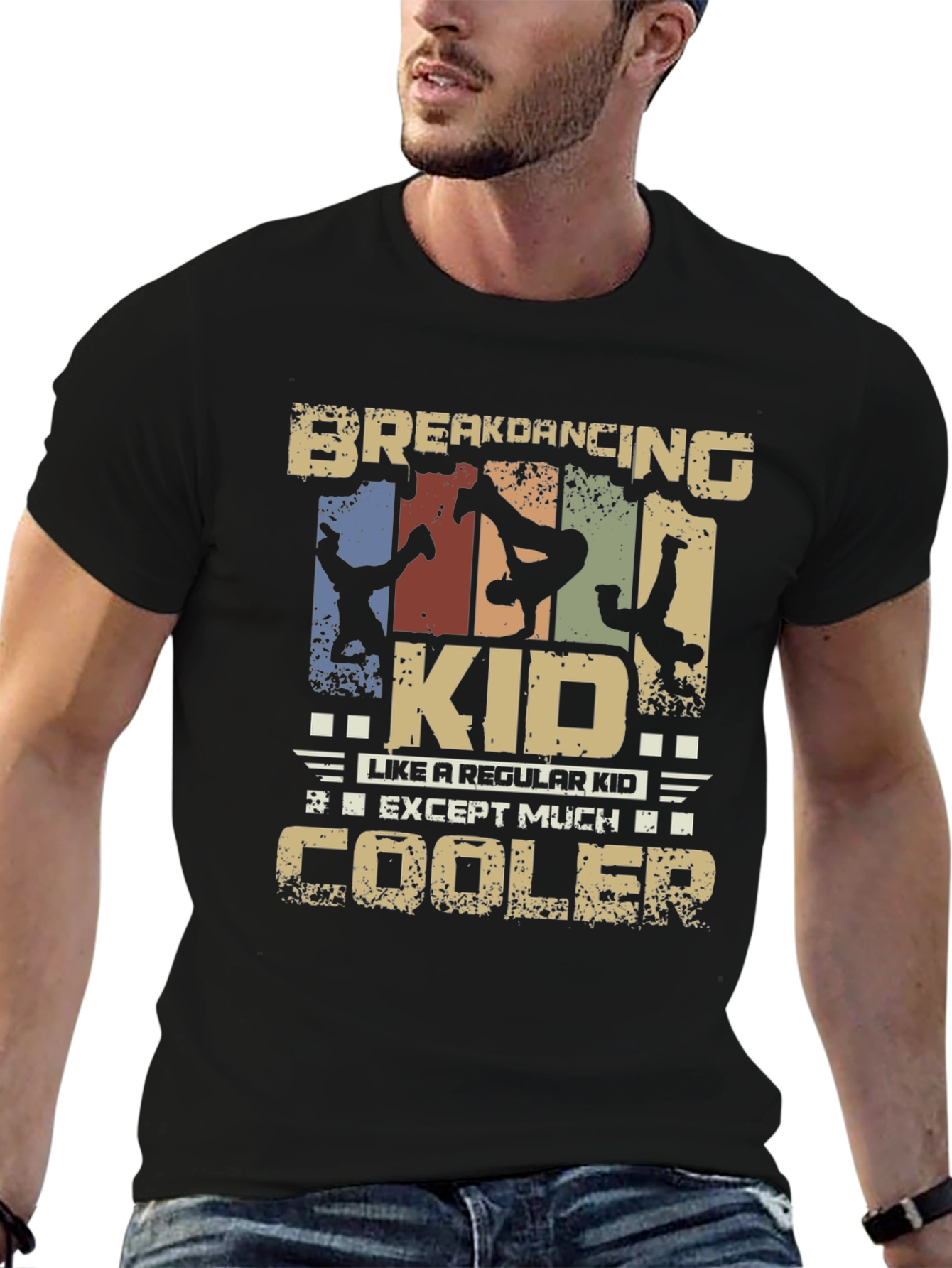 Black Breakdancing Kid T-Shirt - Cool & Unique Design view 6