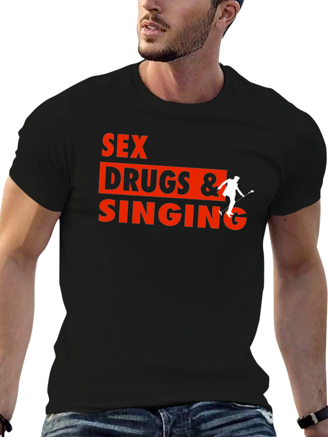 Black Sex Drugs & Singing Graphic Tee view 6