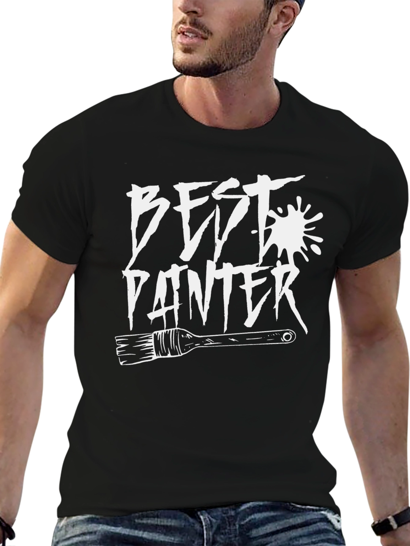 Black Best Painter Graphic T-Shirt - Black view 6