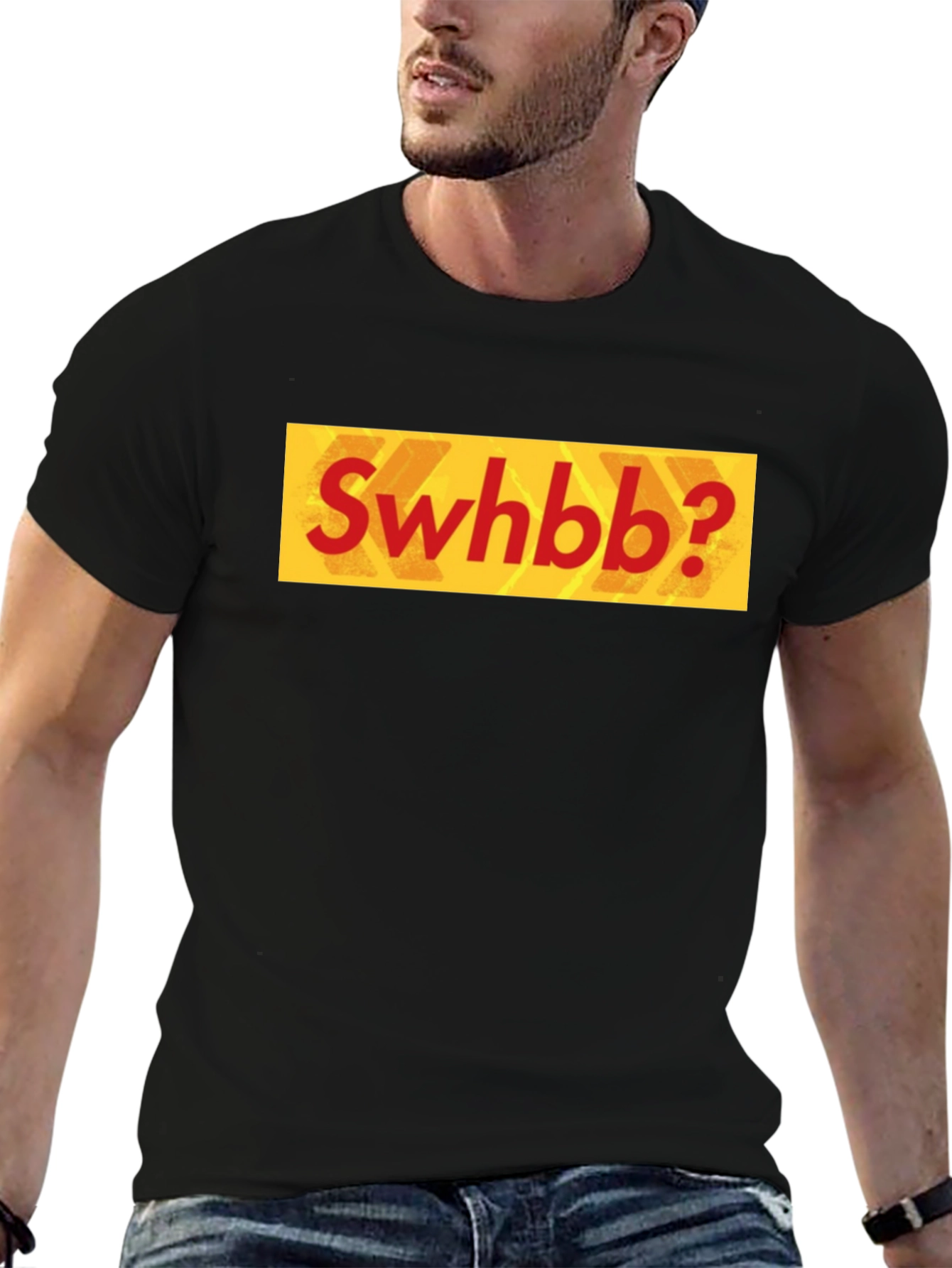 Black Swhbb? Graphic Tee - Funny T-Shirt view 6