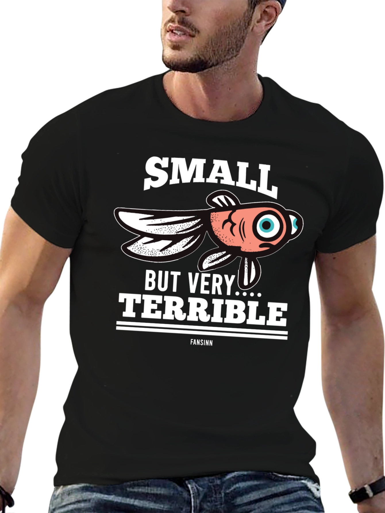 Black Small But Terrible Fish T-Shirt view 6