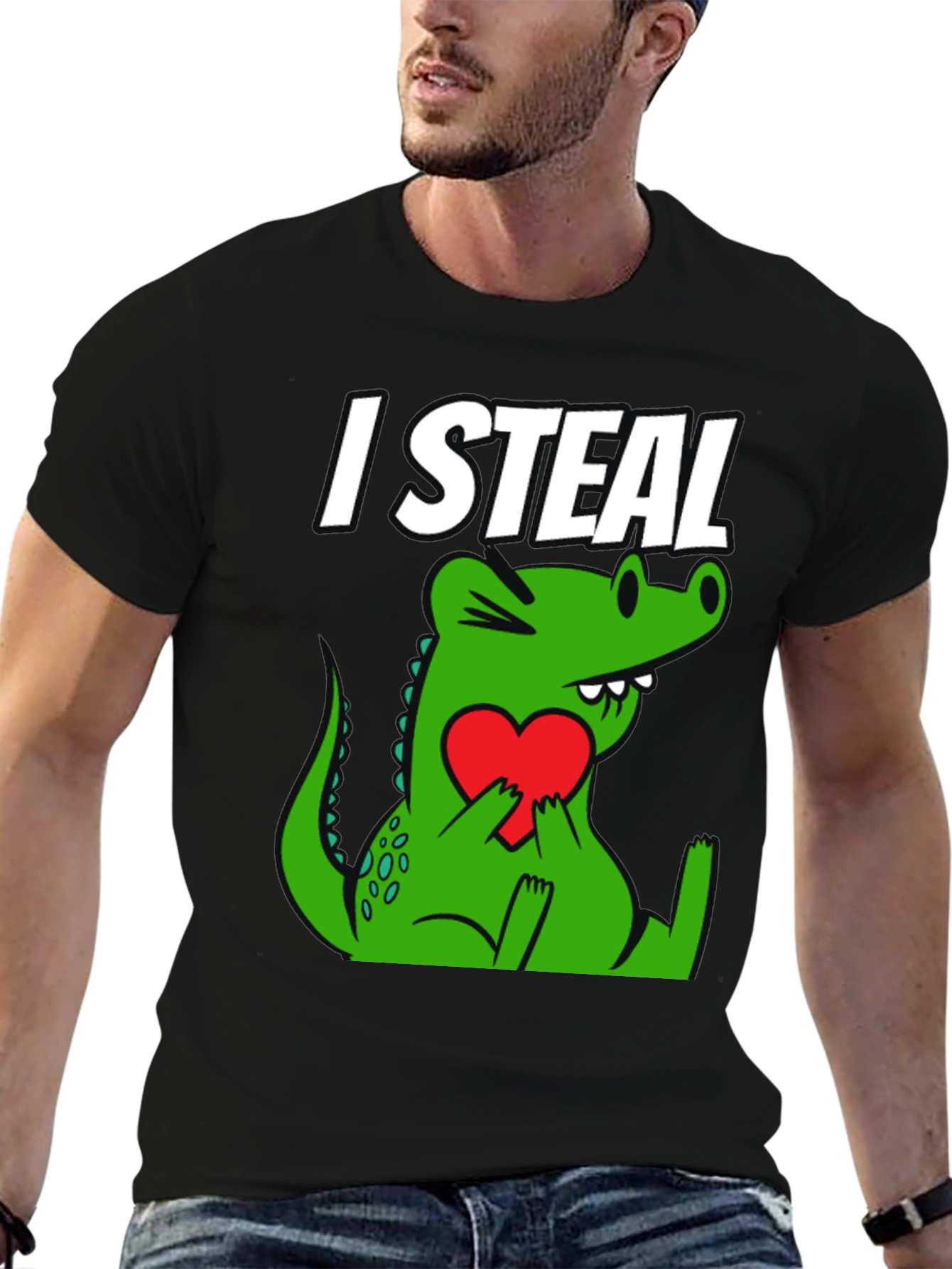 I Steal Hearts Alligator Graphic T-Shirt - 6