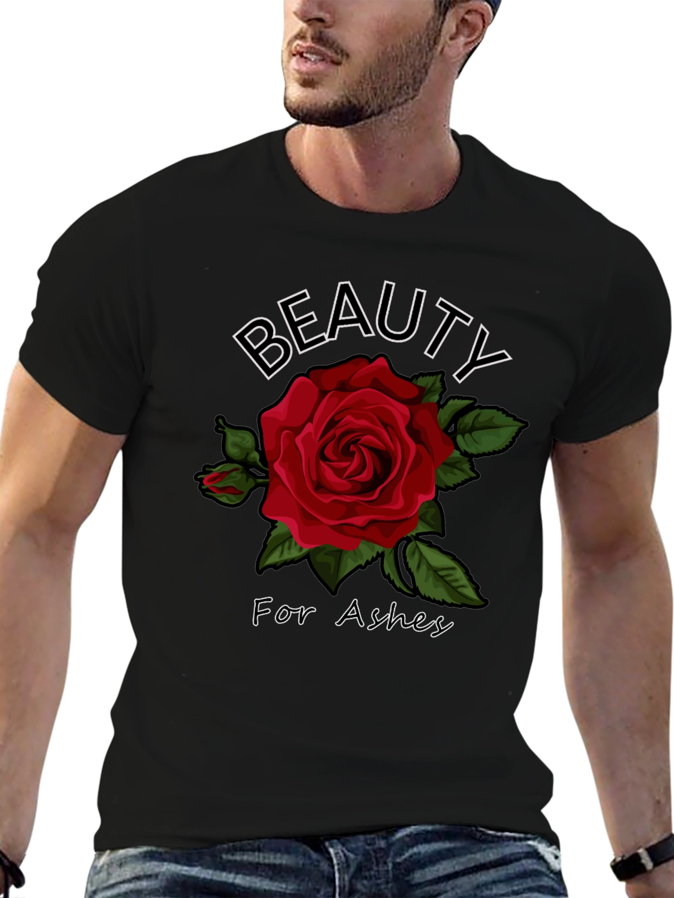 Black Beauty for Ashes Rose Graphic T-Shirt view 6