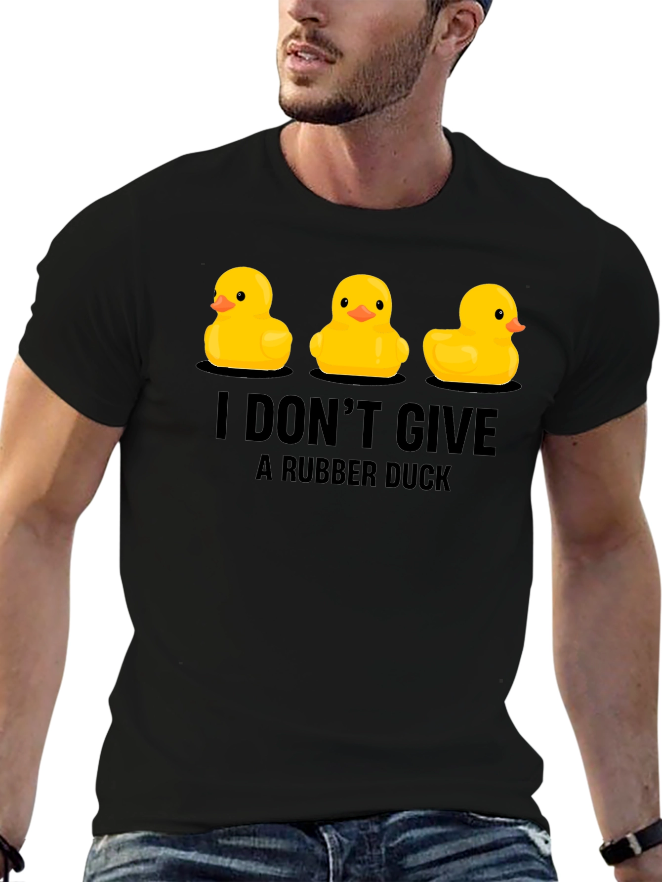 Black Rubber Duck T-Shirt: I Don't Give a Duck! view 6