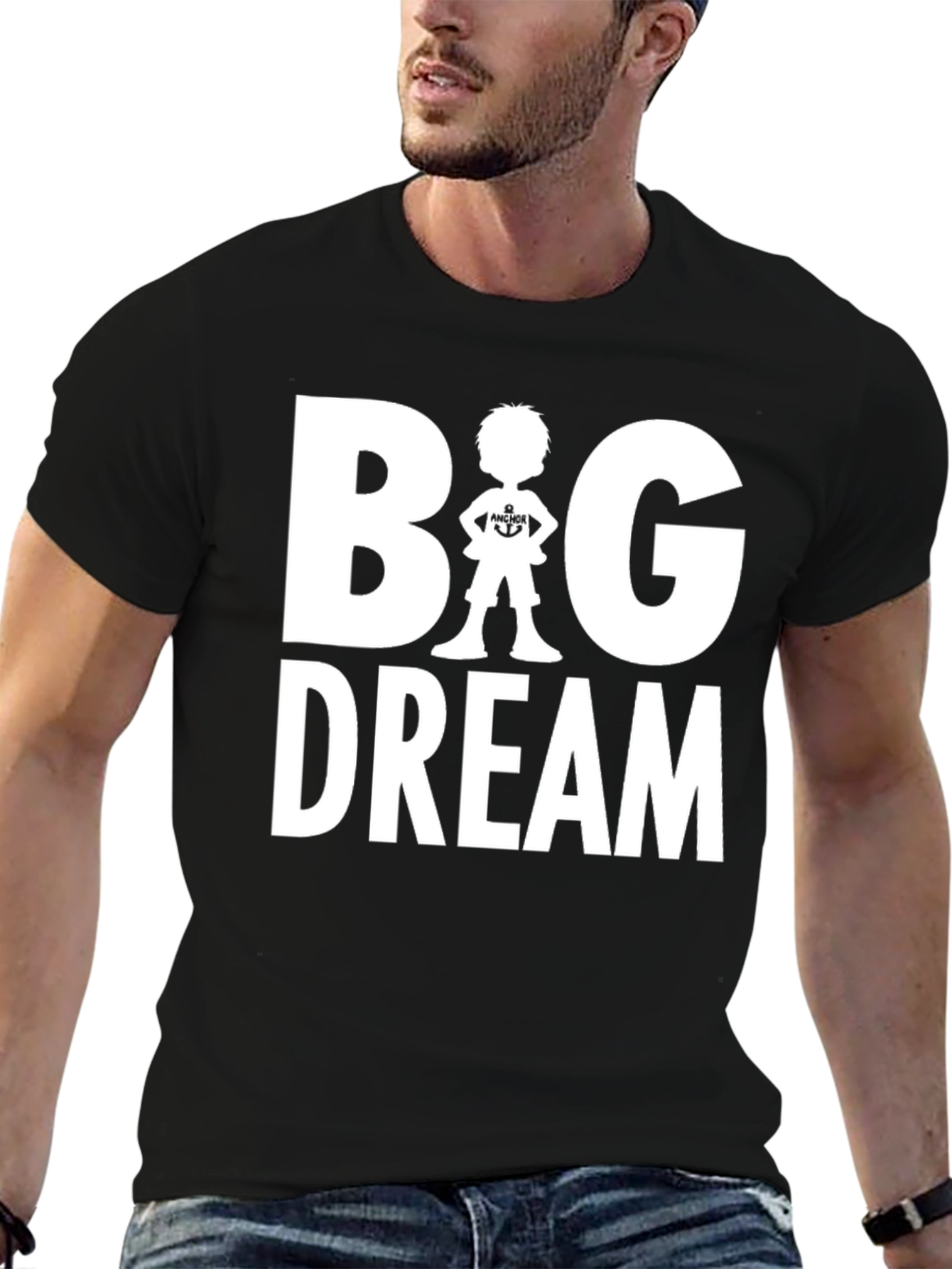 Black Big Dream Graphic T-Shirt - Classic Black Tee view 6