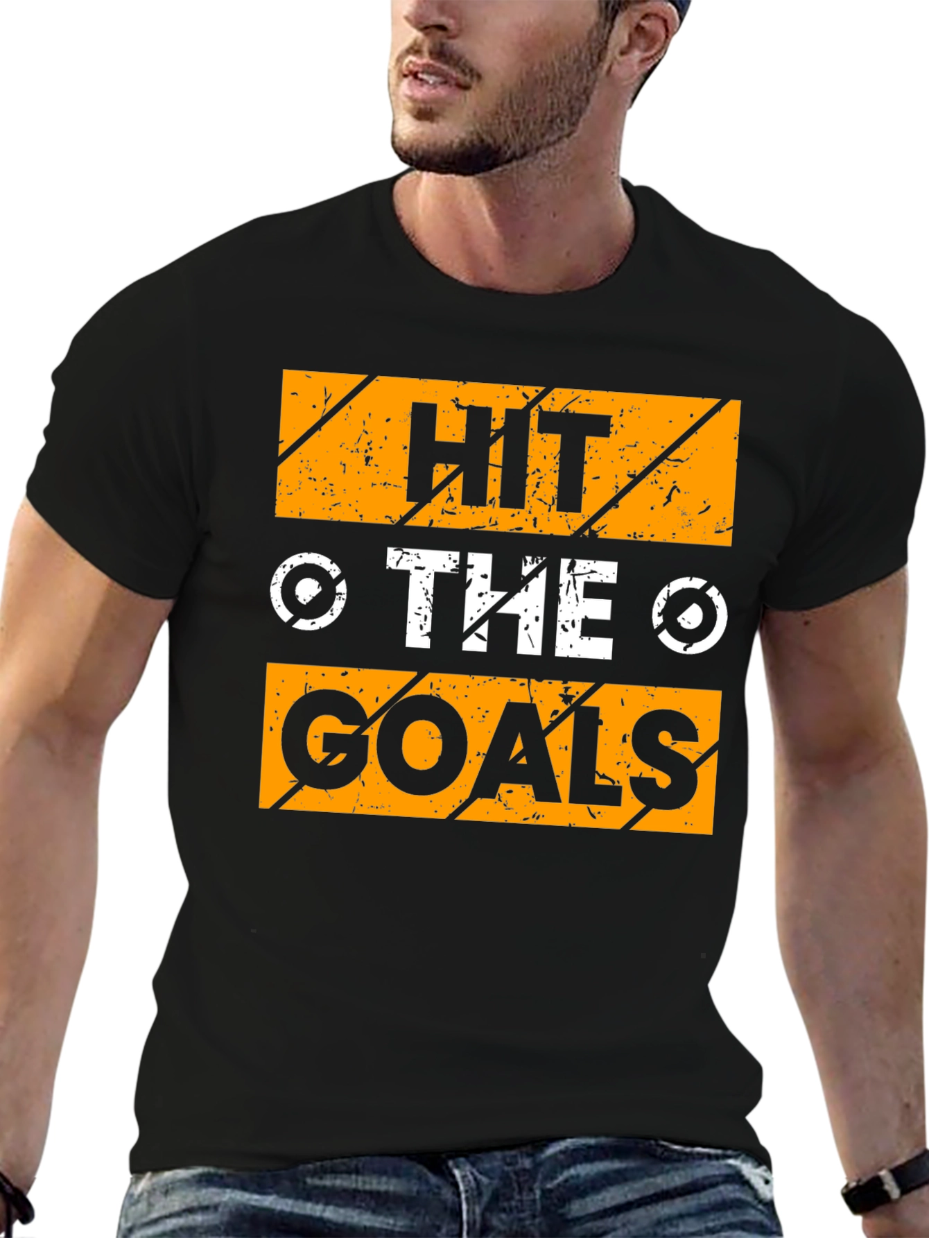Black Hit The Goals Graphic T-Shirt view 6