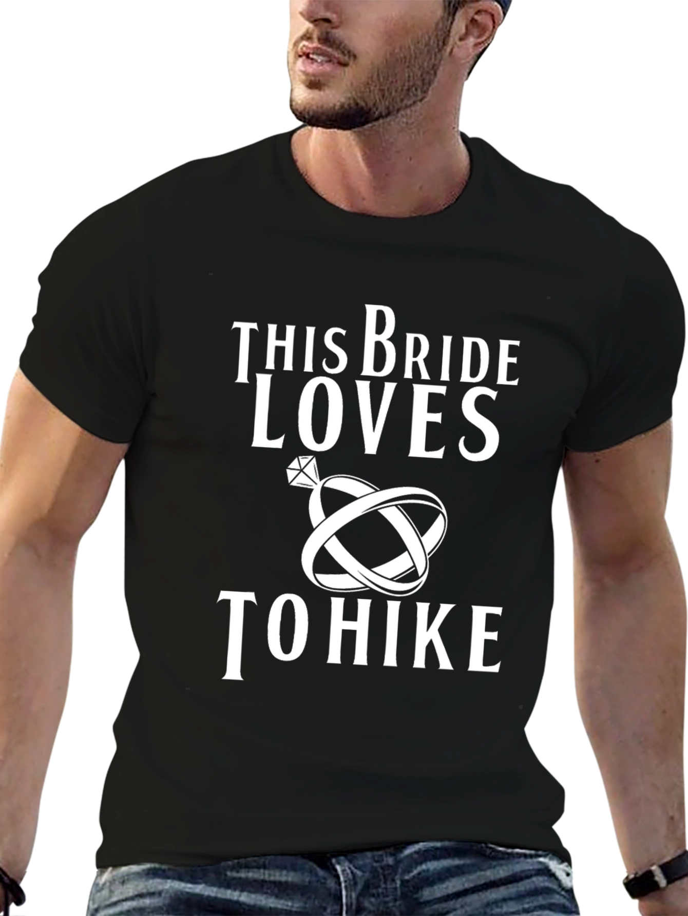 Black Bride Loves to Hike T-Shirt view 6